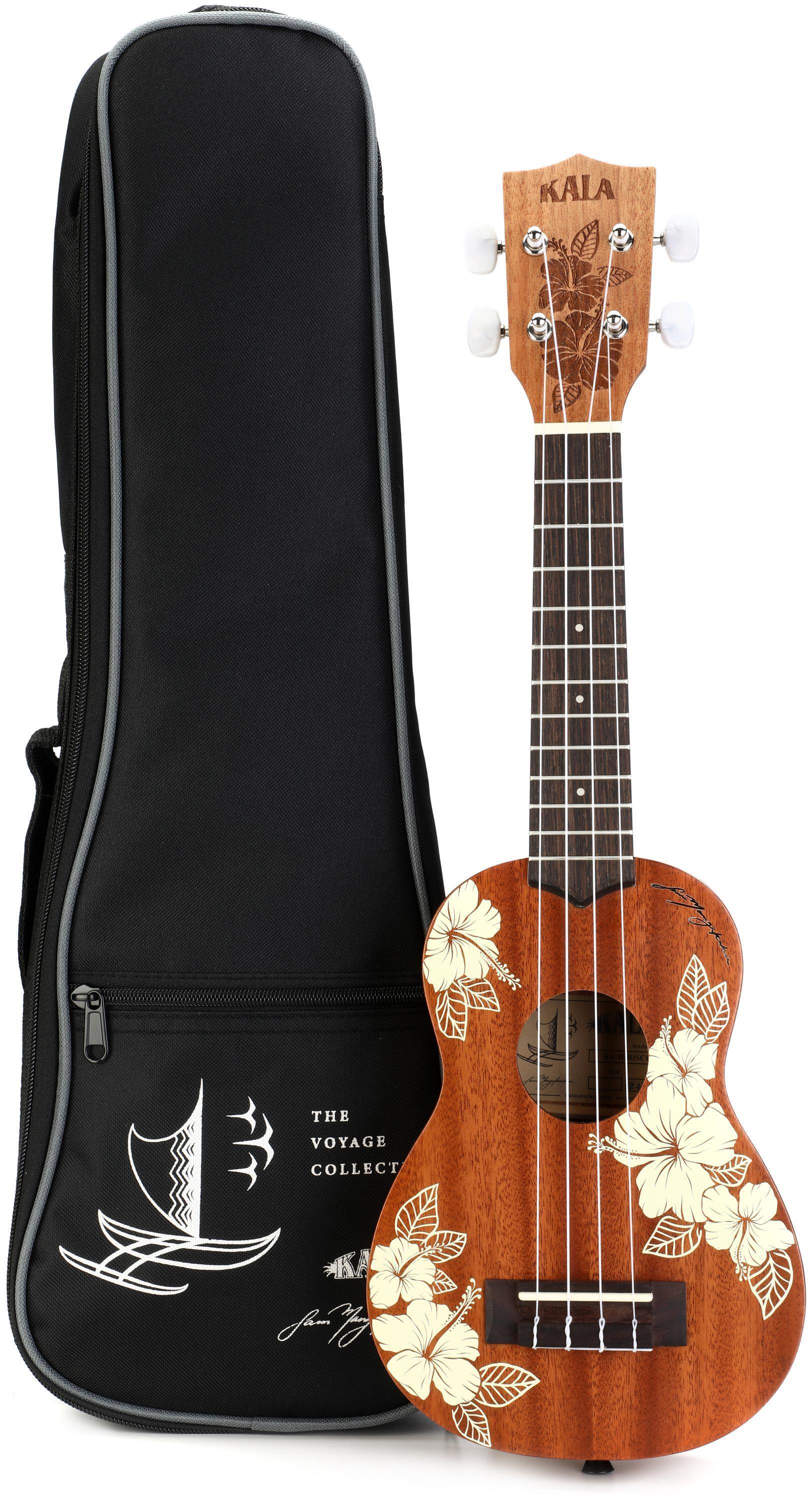 Kala KA-Hibiscus-S Soprano Ukulele - Natural | Sweetwater