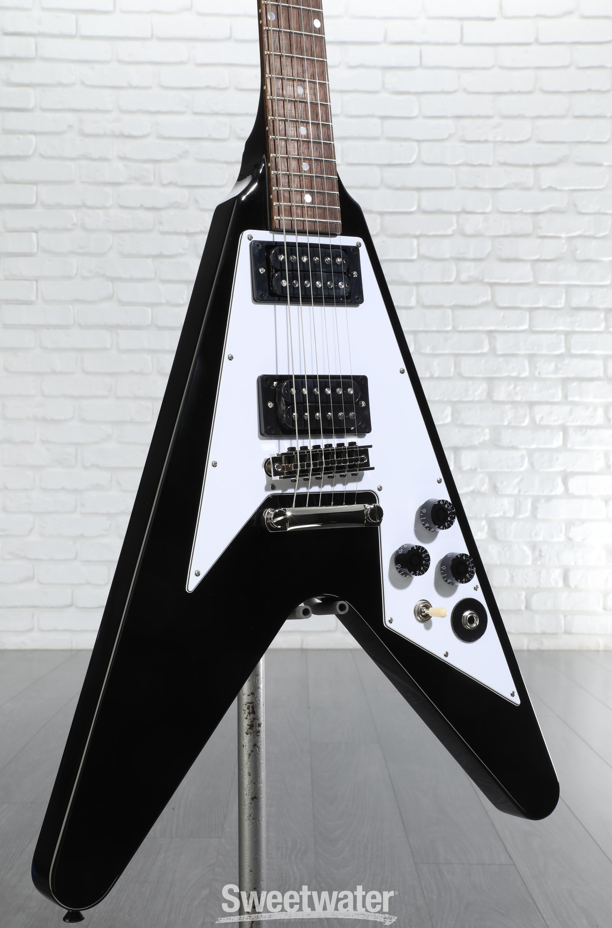 Epiphone Kirk Hammett 1979 Flying V Electric Guitar - Ebony Epiphone Kirk Hammett 1979 Flying V Electric Guitar - Ebony