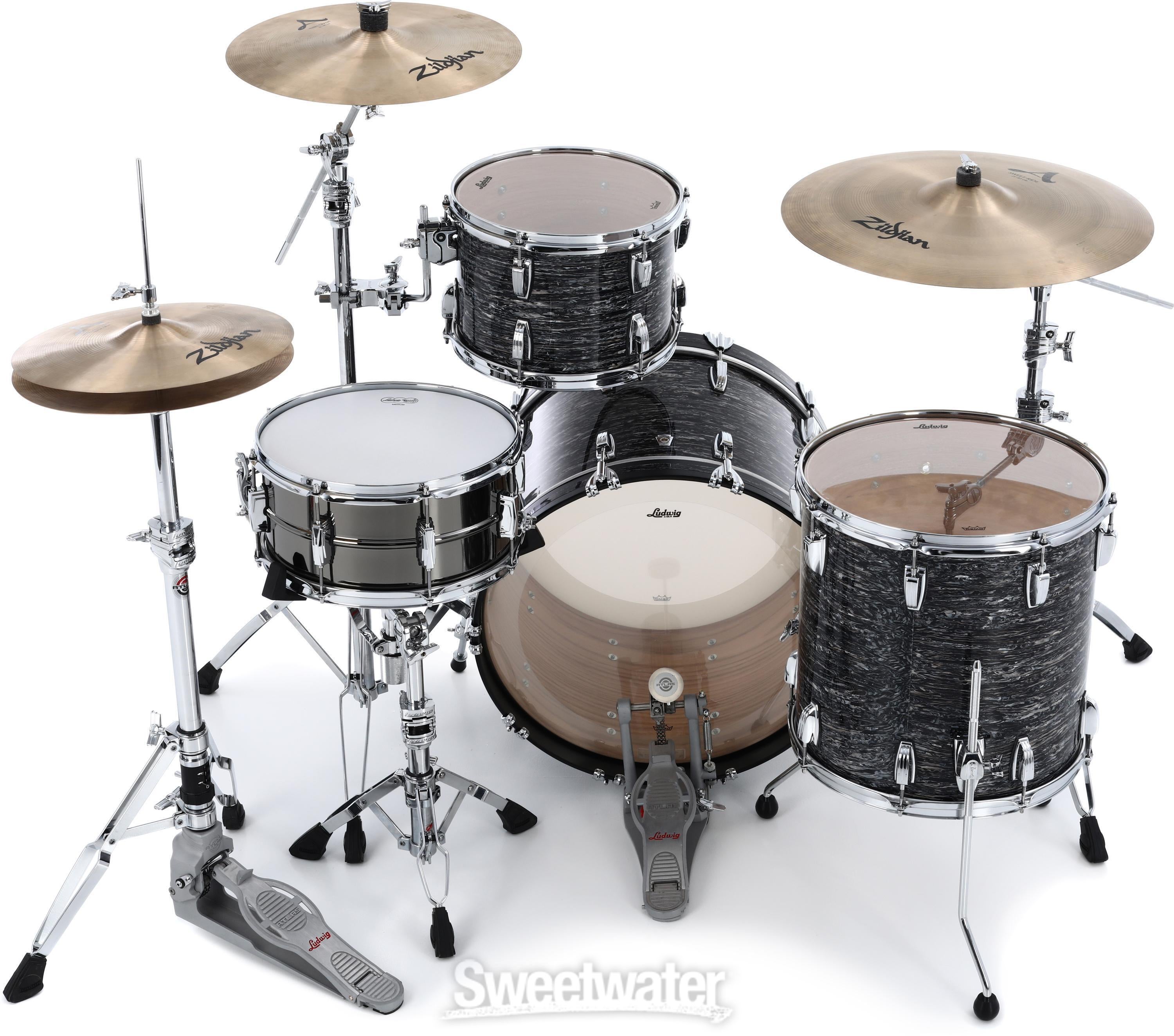 Ludwig Classic Oak Fab 22 3-piece Shell Pack - Vintage Black Oyster