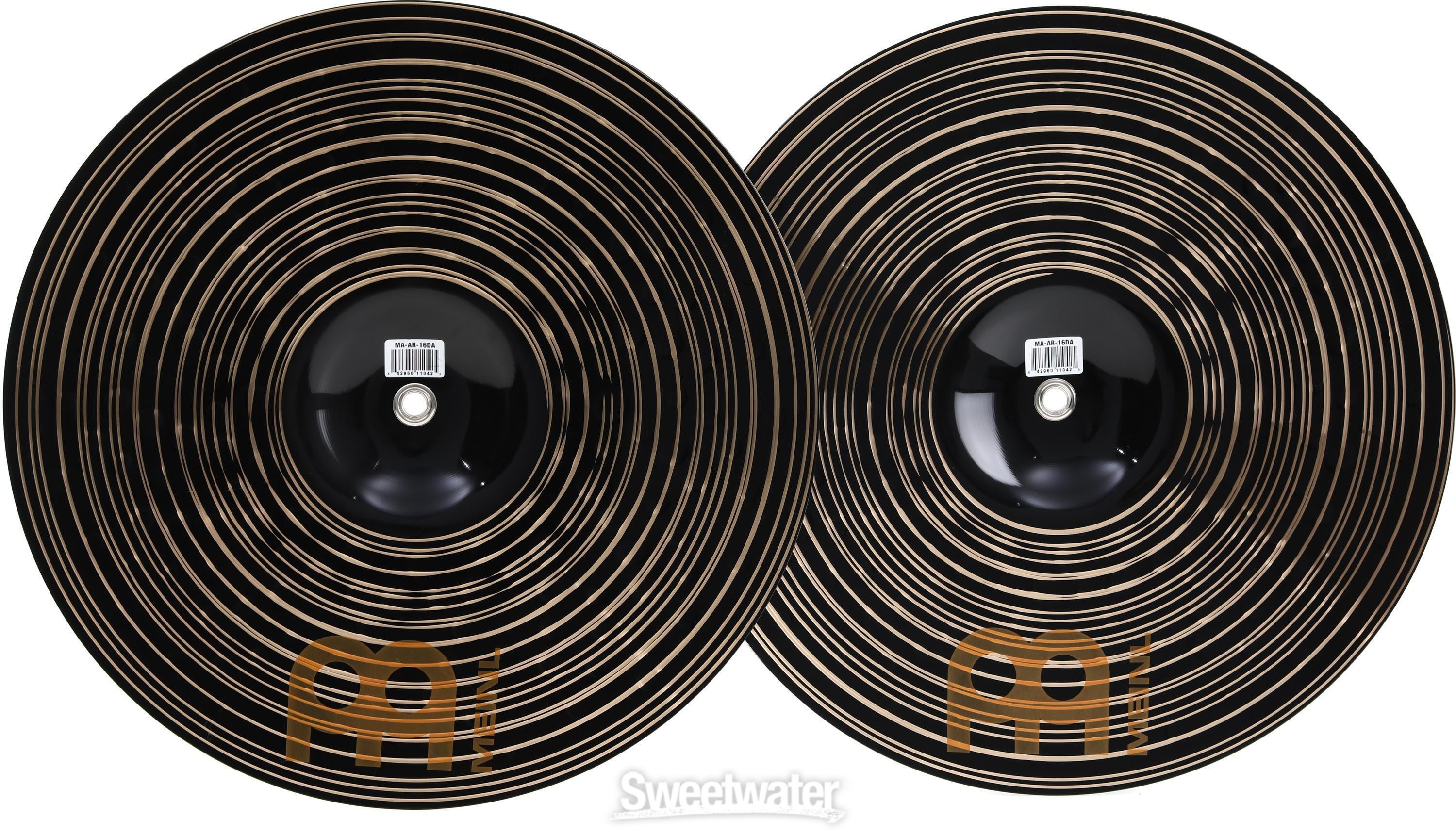 Meinl Cymbals Arena Dark Pro Range Crash Cymbals - 16 inch (1-pair