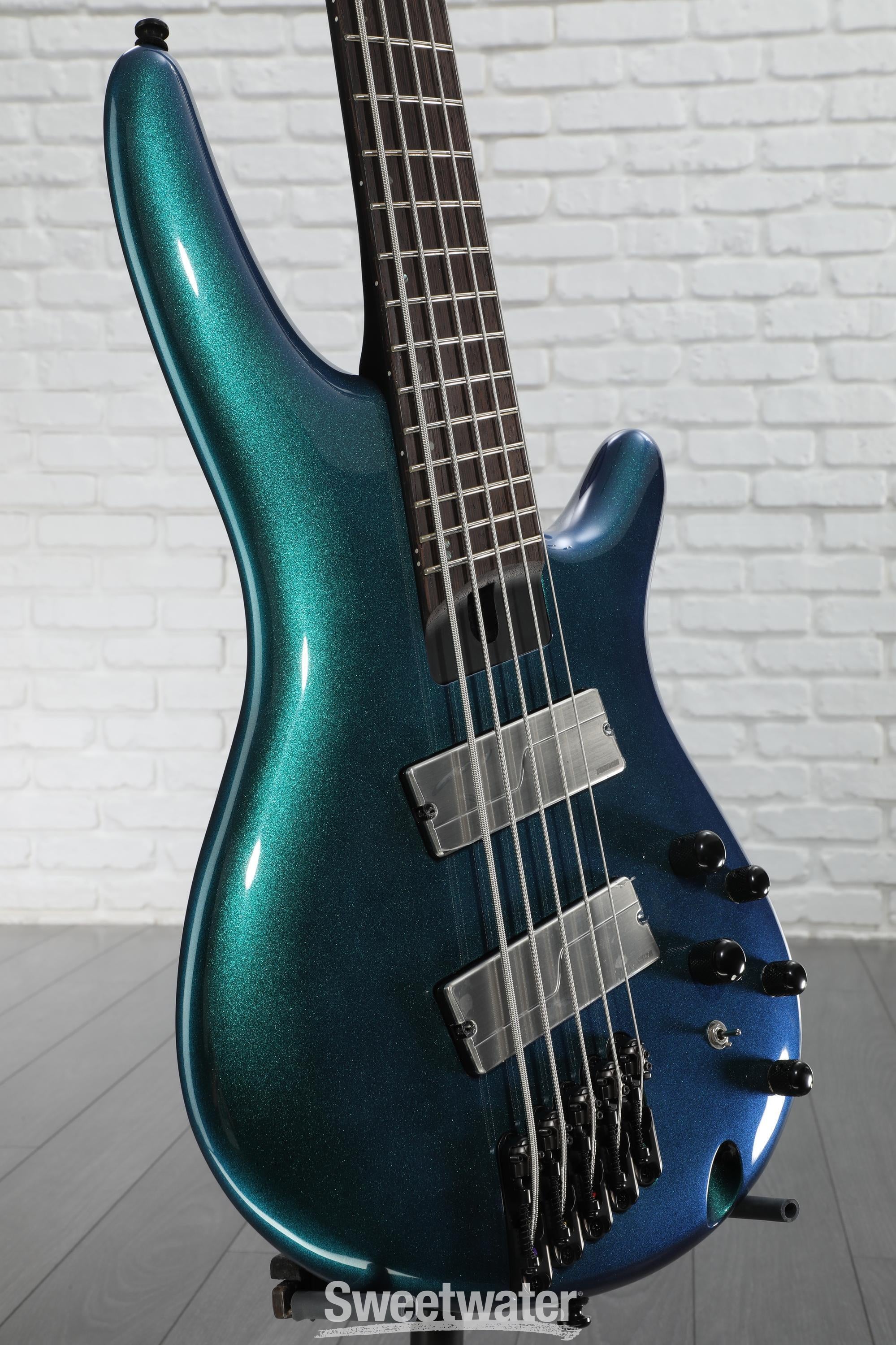 ベース Ibanez Work Shop Series SRMS725-BCM 5st Ibanez Bass Workshop SRMS725 Multi-Scale 5-String Bass, Blue