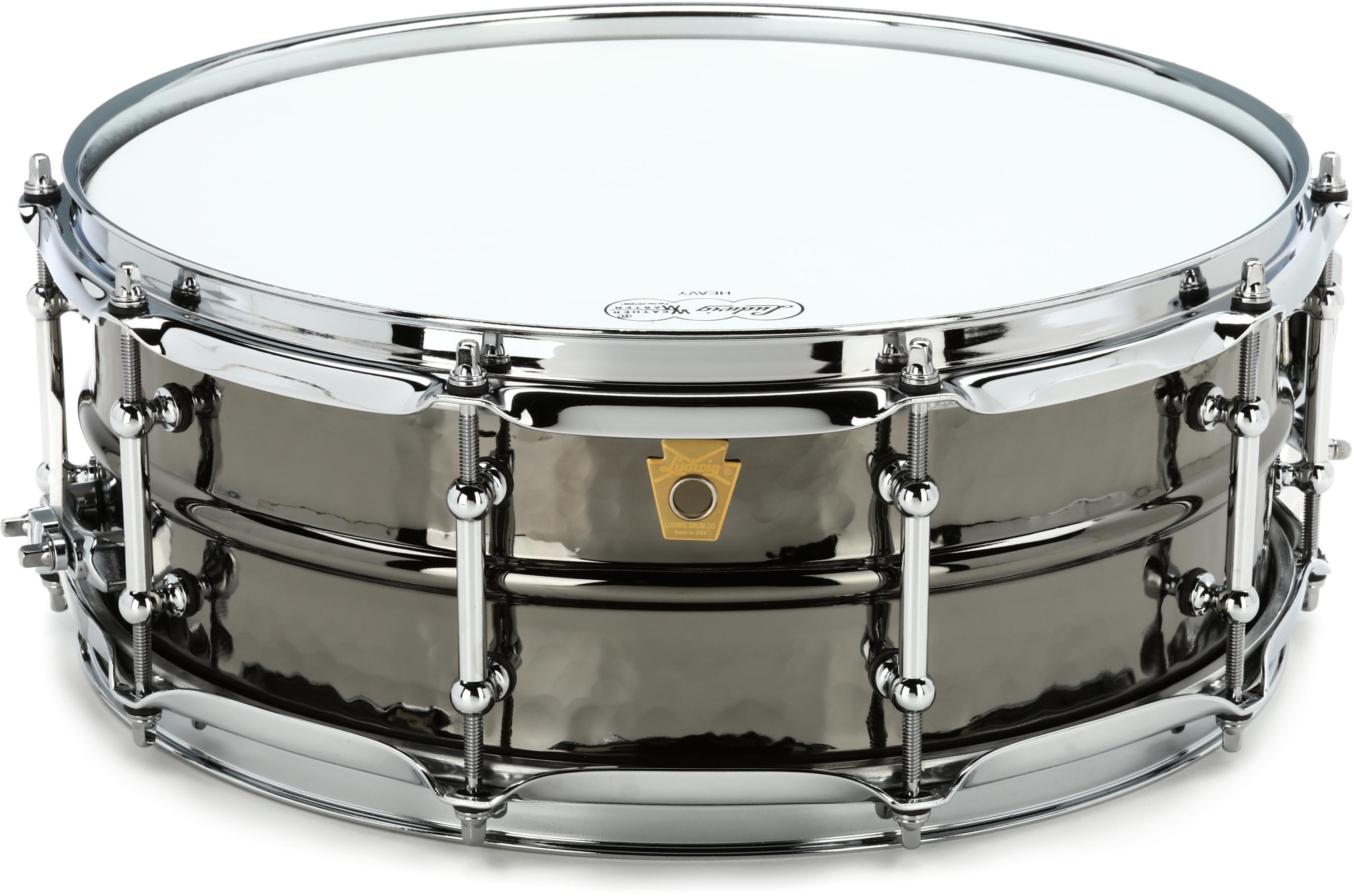 Ludwig Black Beauty Hammered Brass 5 x 14-inch Snare Drum - Black Nickel
