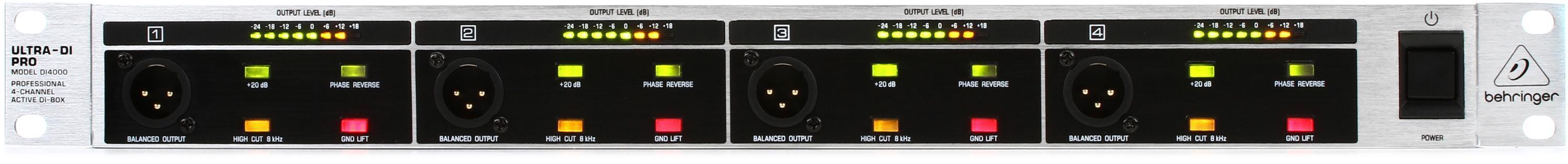 Behringer Ultra-DI Pro DI4000 4-channel Active Instrument Behringer Ultra-DI Pro DI4000 4-channel Active Instrument