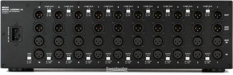 Midas L10 10-slot 500 Series Chassis