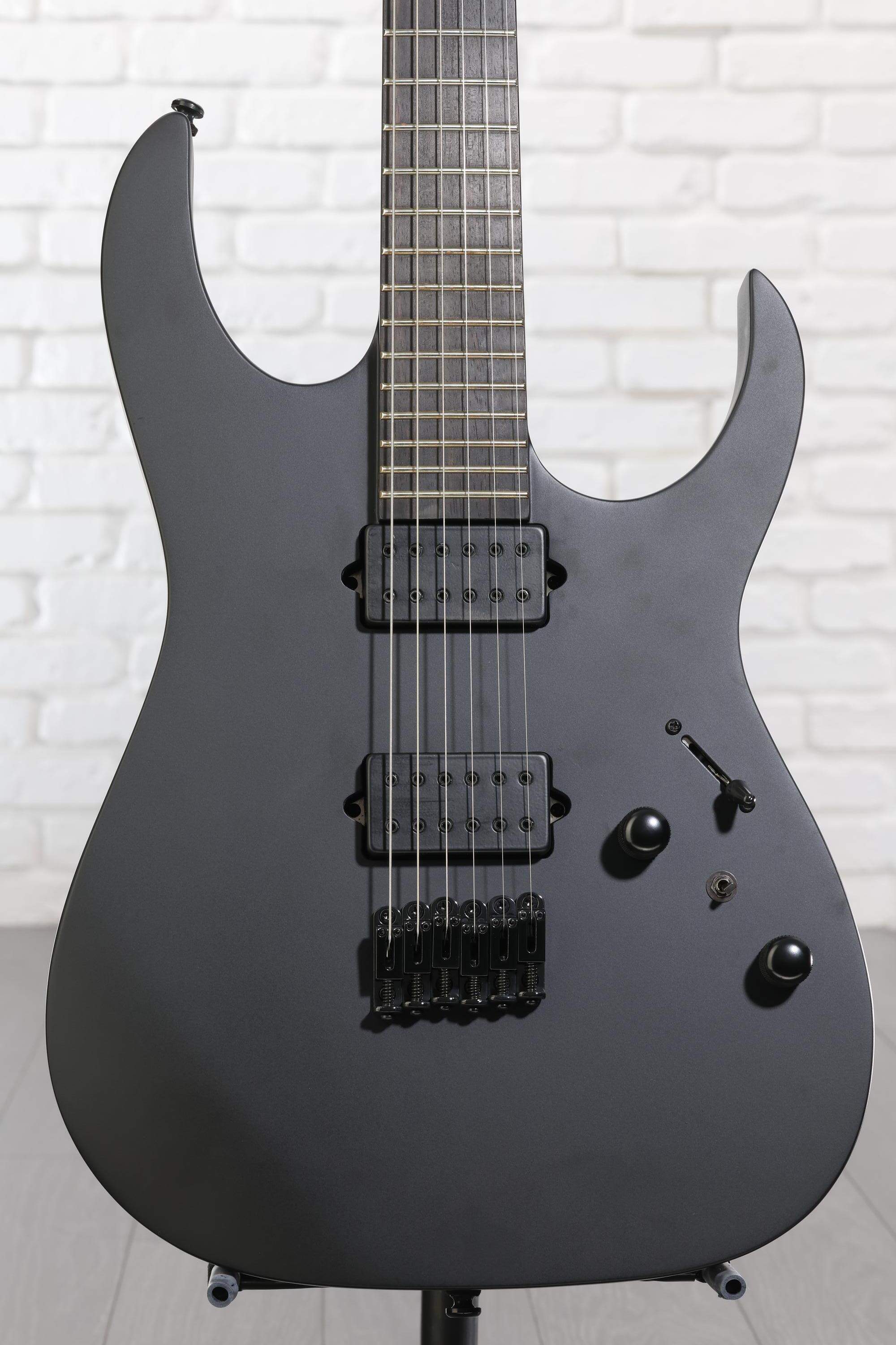 Ibanez RGRTB621 Iron Label Electric Guitar - Black Flat | Sweetwater