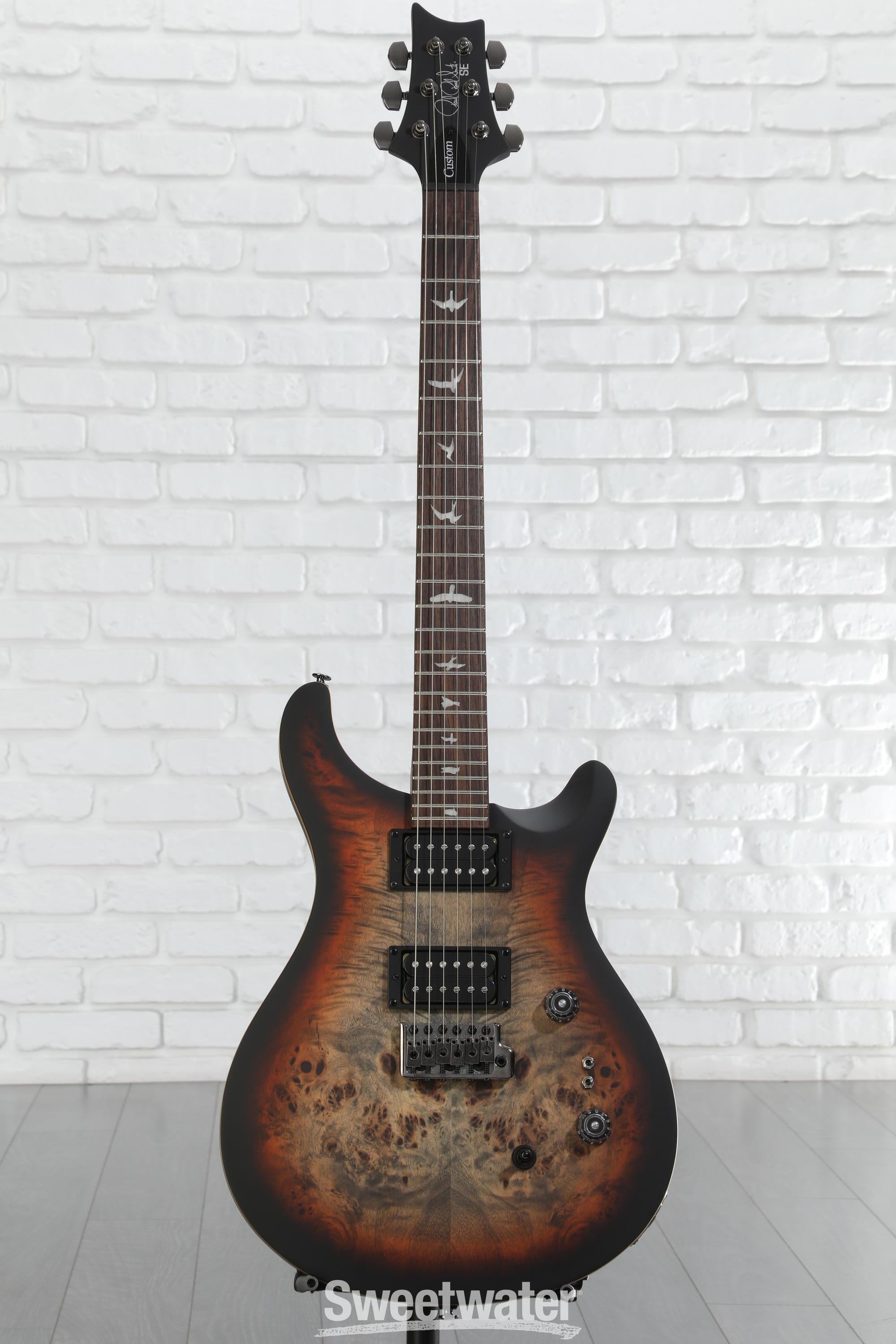 PRS SE Custom 24-08 Exotic Electric Guitar - Charcoal Cherry