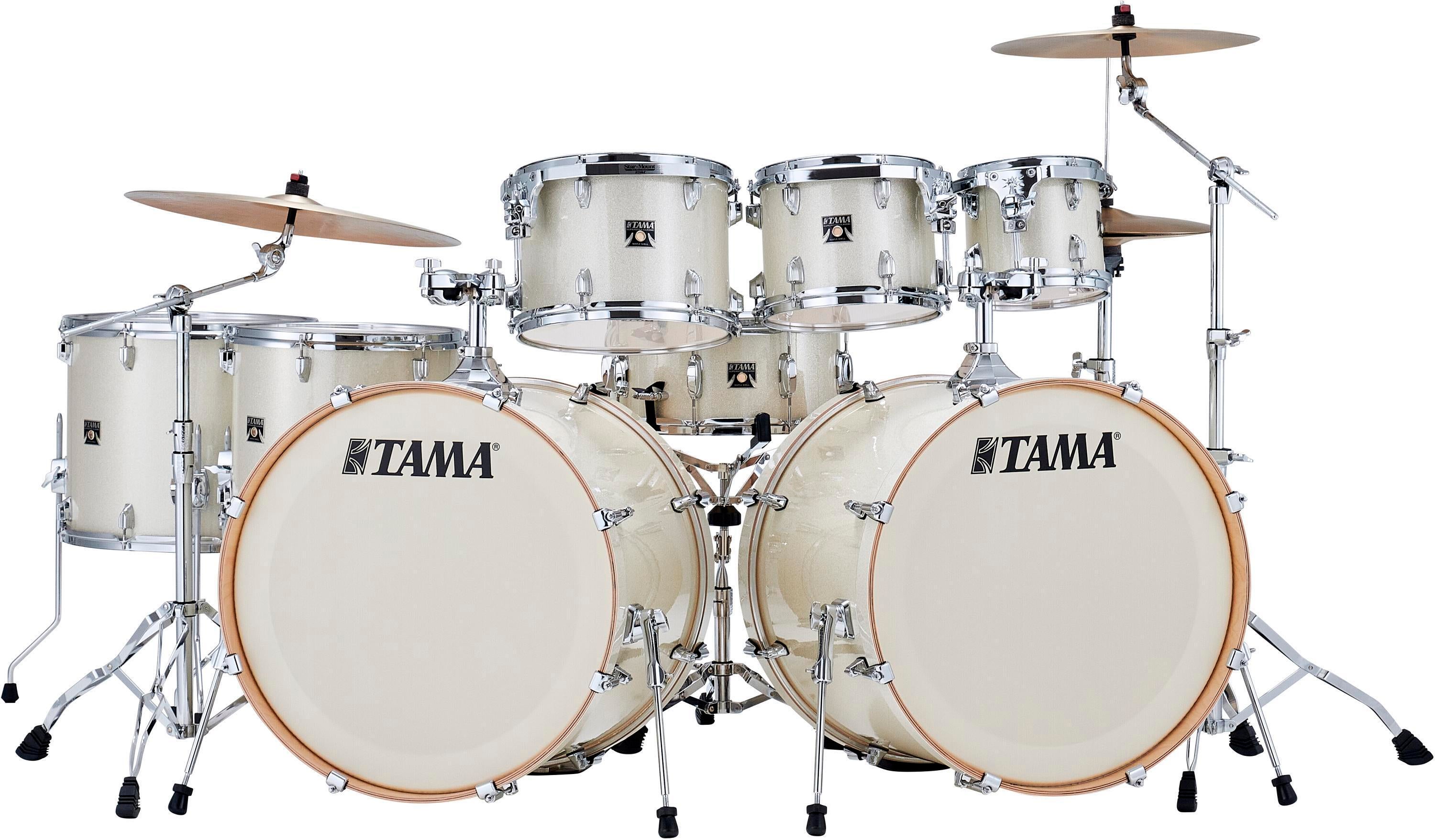 Tama Limited-edition Superstar Classic 8-piece Shell Pack - Vintage White  Sparkle