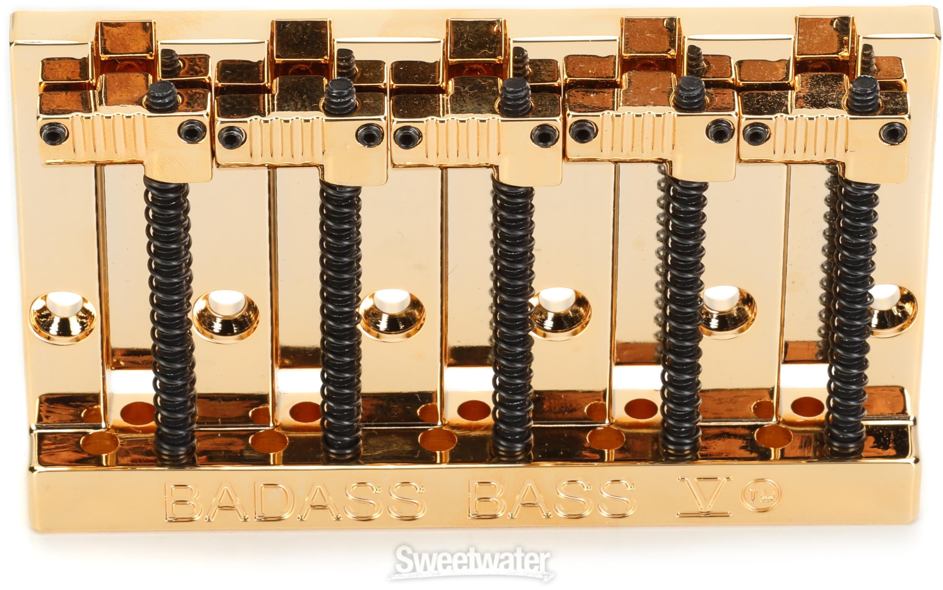 Leo Quan Badass V 5-String High-mass Bass Bridge - Gold