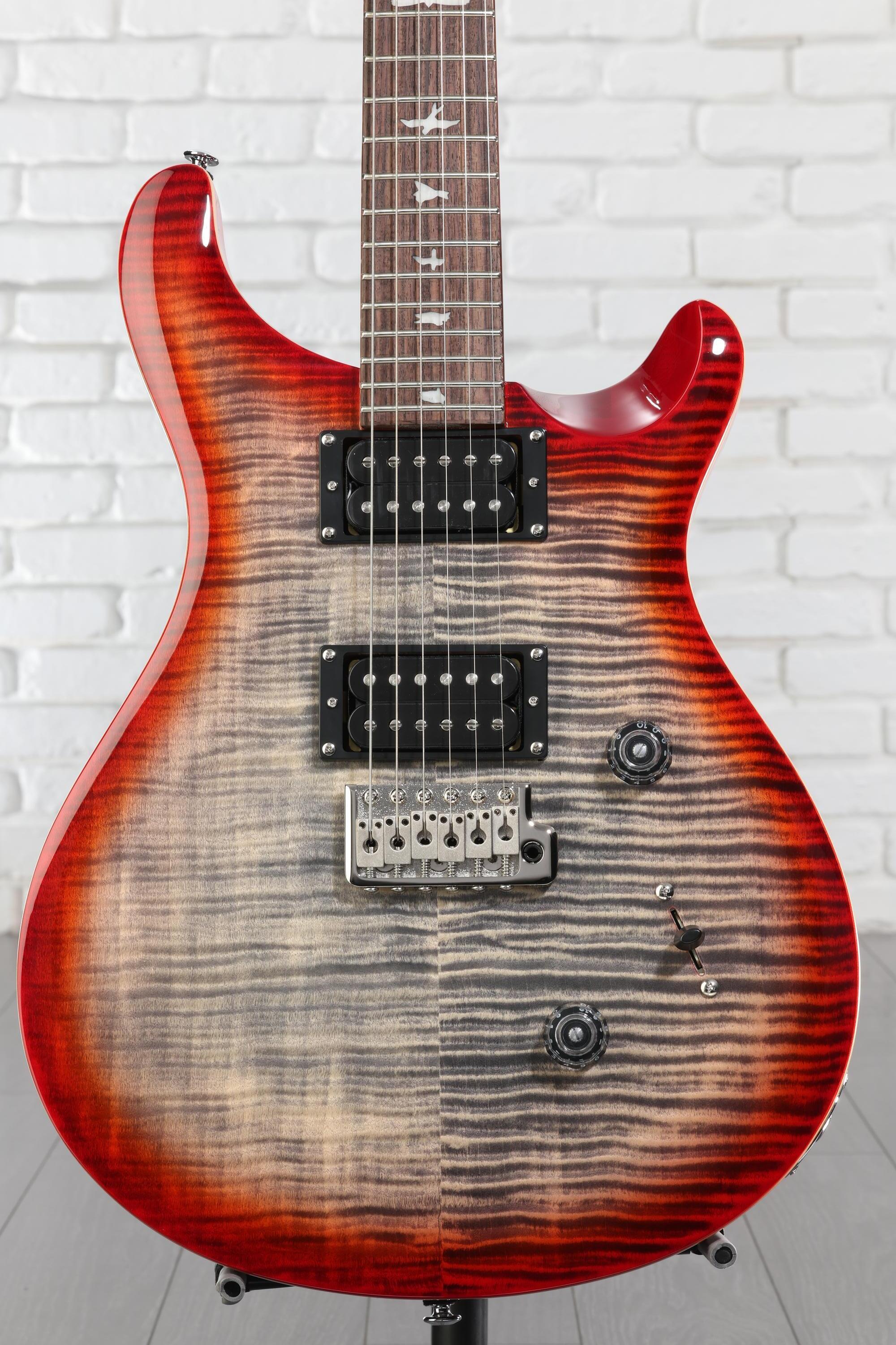 PRS SE Custom 24 Electric Guitar - Charcoal Cherry Burst | Sweetwater