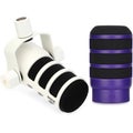 Photo of Rode PodMic Cardioid Dynamic Broadcast Microphone with Pop Filter- White/Purple