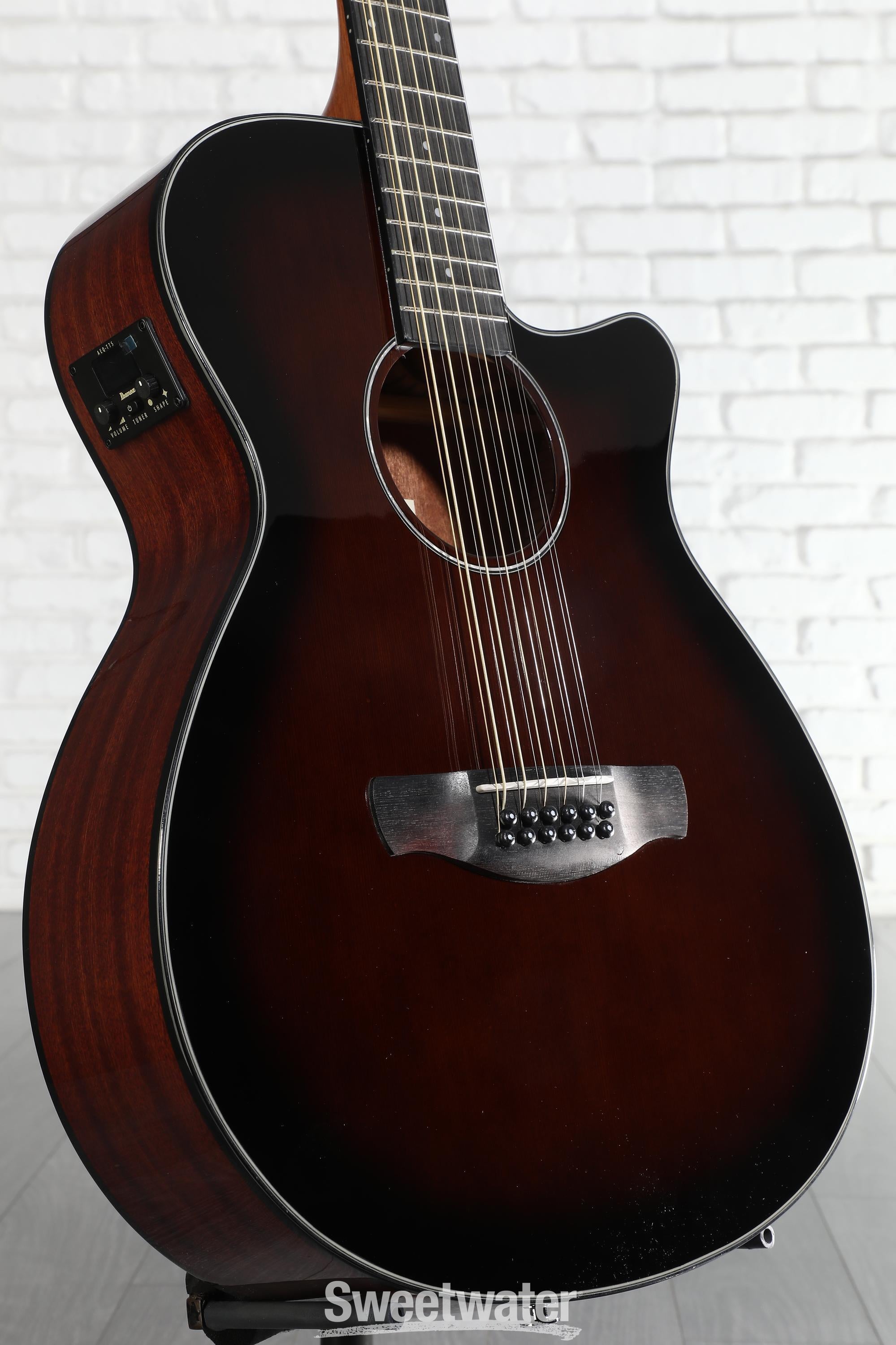 Photo of Ibanez AEG5012 12-string Acoustic-electric Guitar - Dark Violin Sunburst