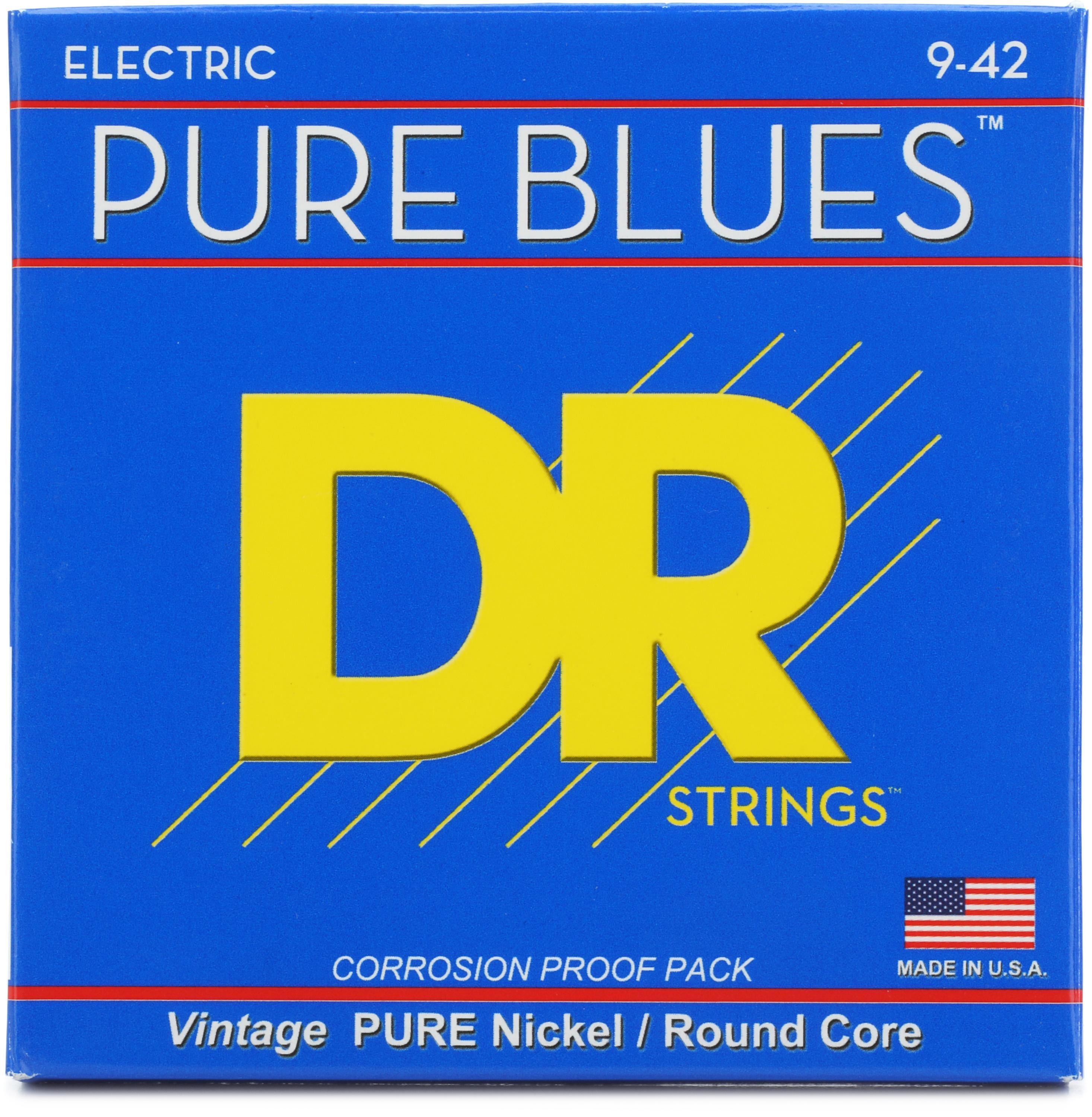 Photo of DR Strings PHR-9 Pure Blues Pure Nickel Electric Guitar Strings - .009-.042 Light