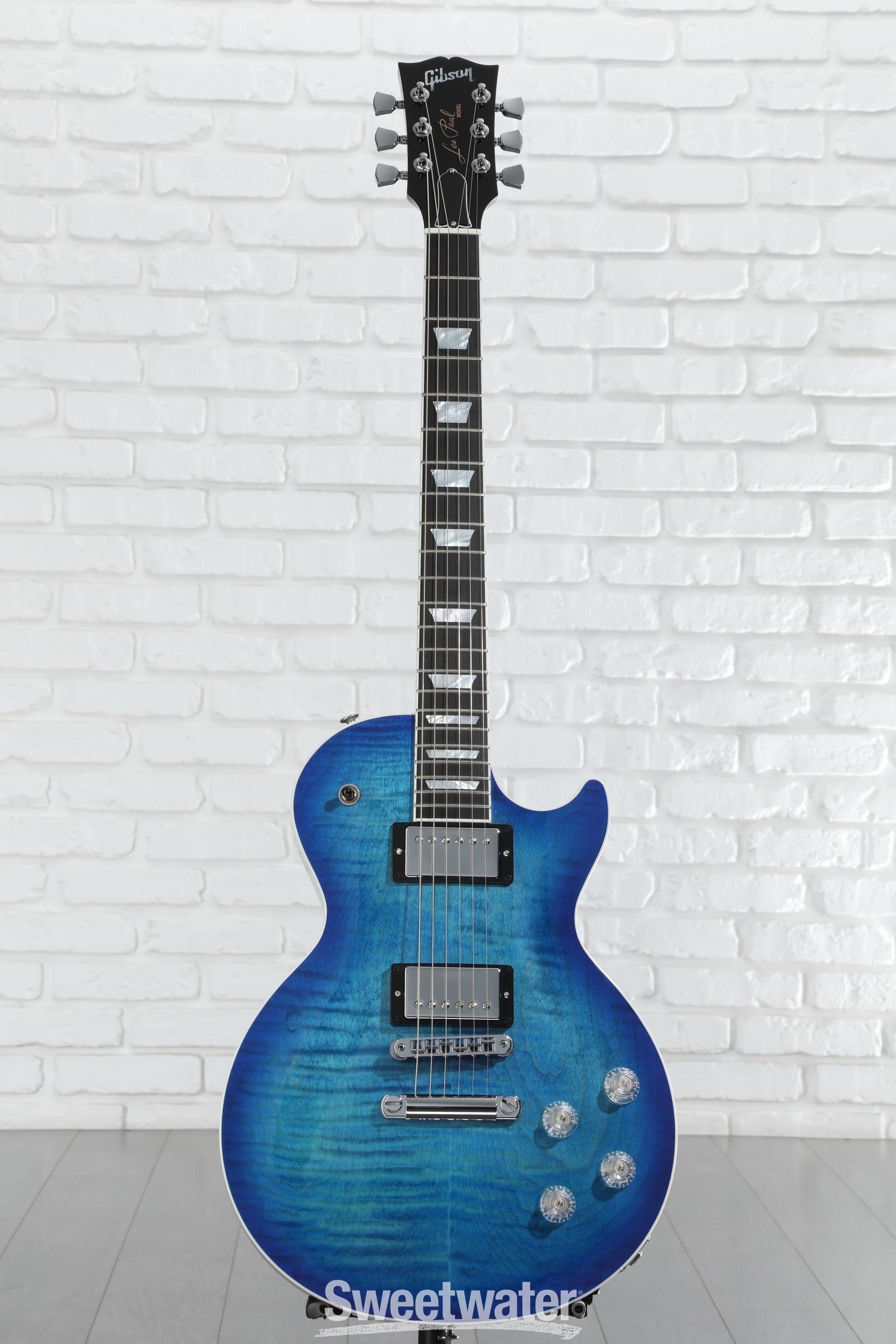 ギター Gibson Modern Les Paul Cobra Blue Gibson Les Paul Modern Figured Electric Guitar - Cobalt