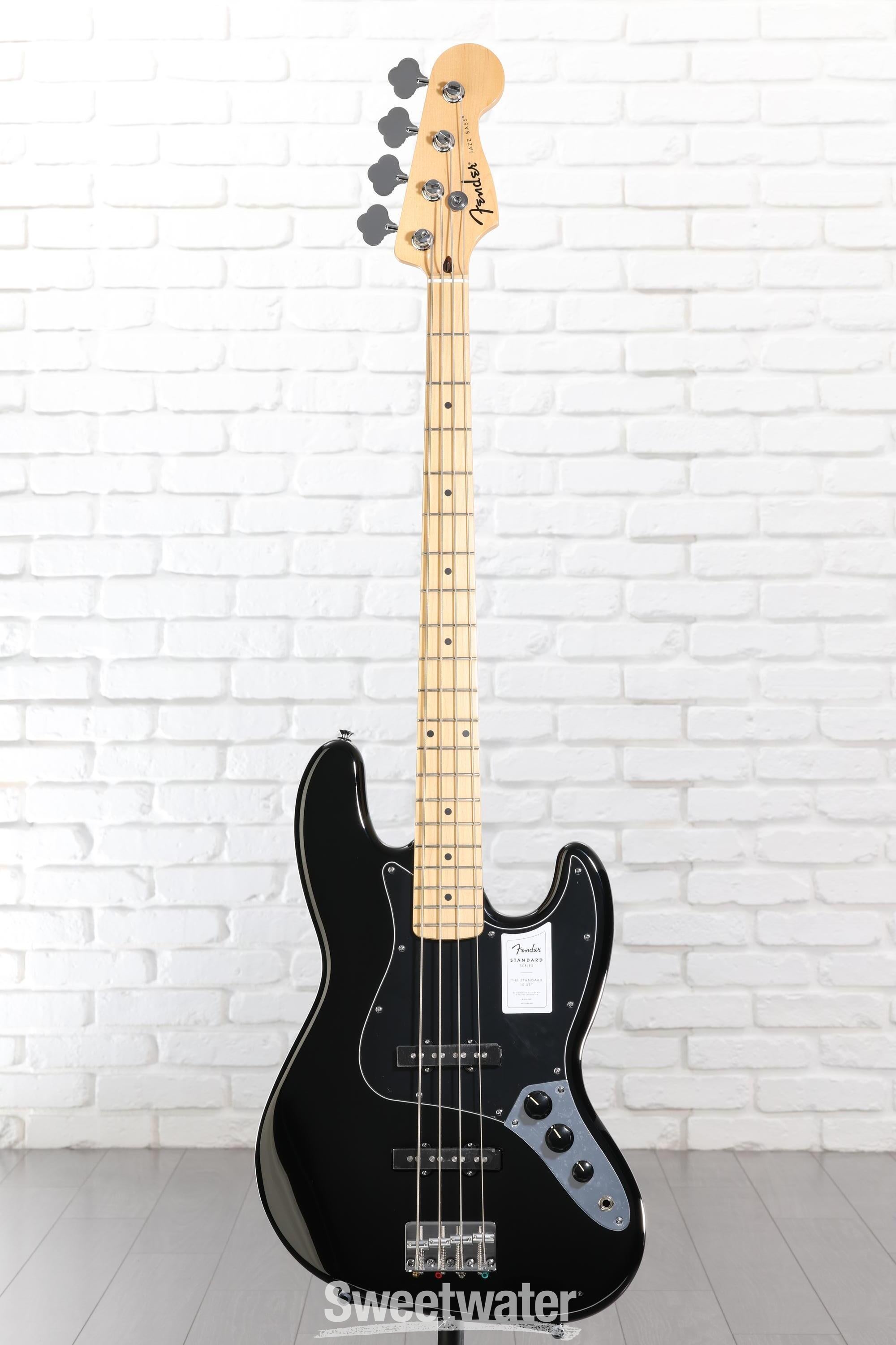 Fender Standard Jazz Bass - Black, Maple Fingerboard | Sweetwater