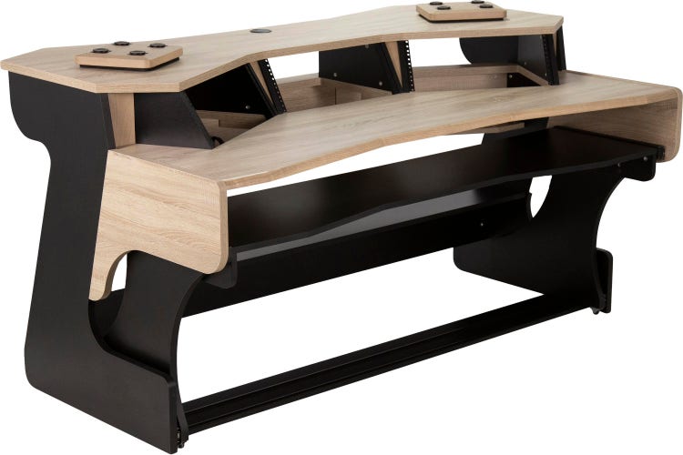 Zaor Miza X2 Flex Studio Desk - Black Oak