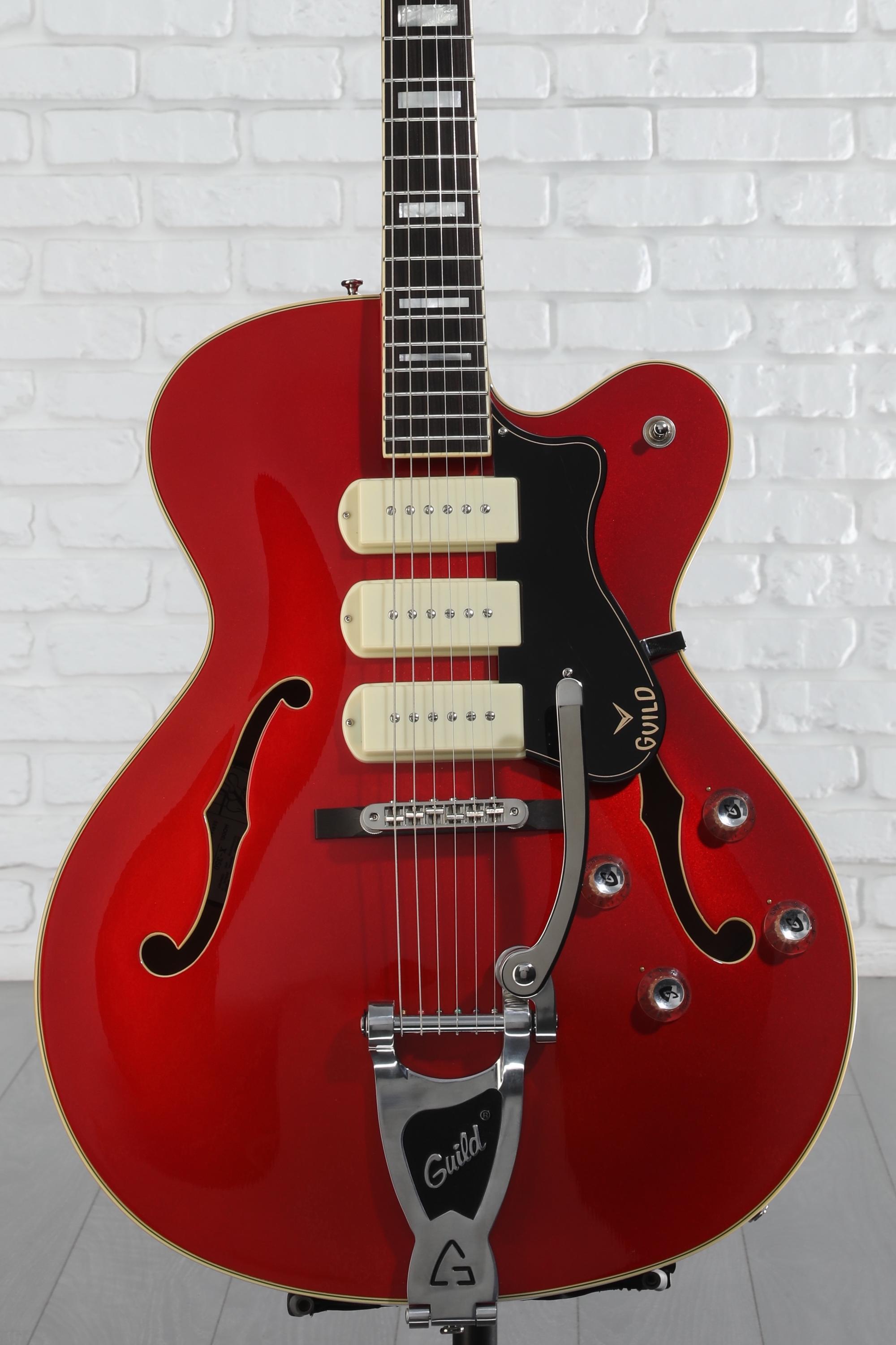 Guild X-350 Stratford Hollowbody Electric Guitar - Scarlet