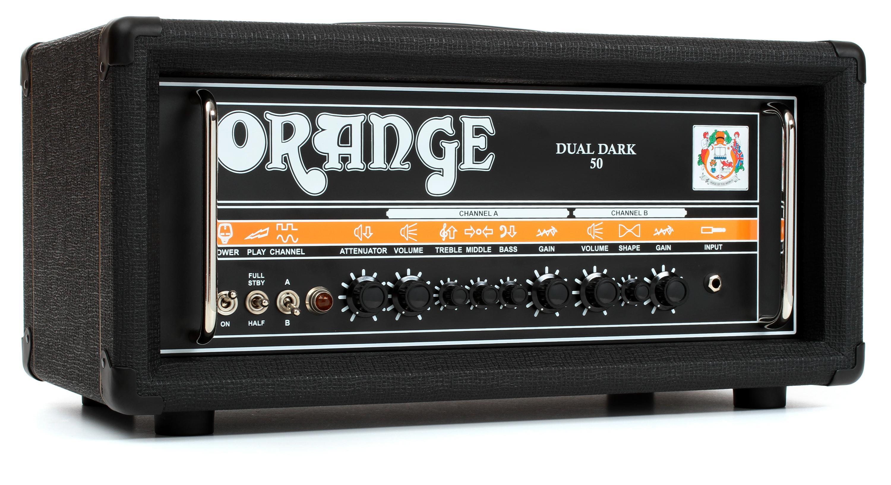 Orange Dual Dark 50 - 50/25-watt, Class A/B 2-channel Hi-Gain Tube