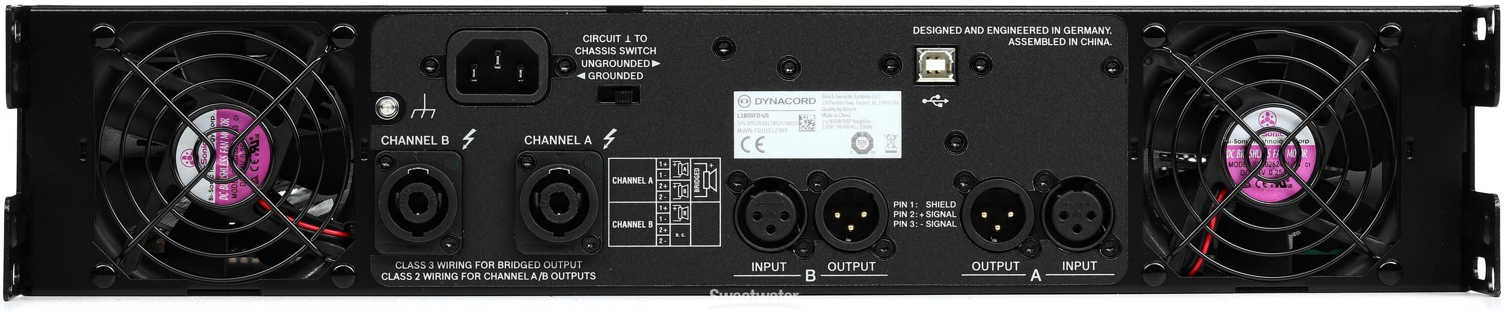 Dynacord L1800FD DSP 2 x 950W Power Amplifier | Sweetwater