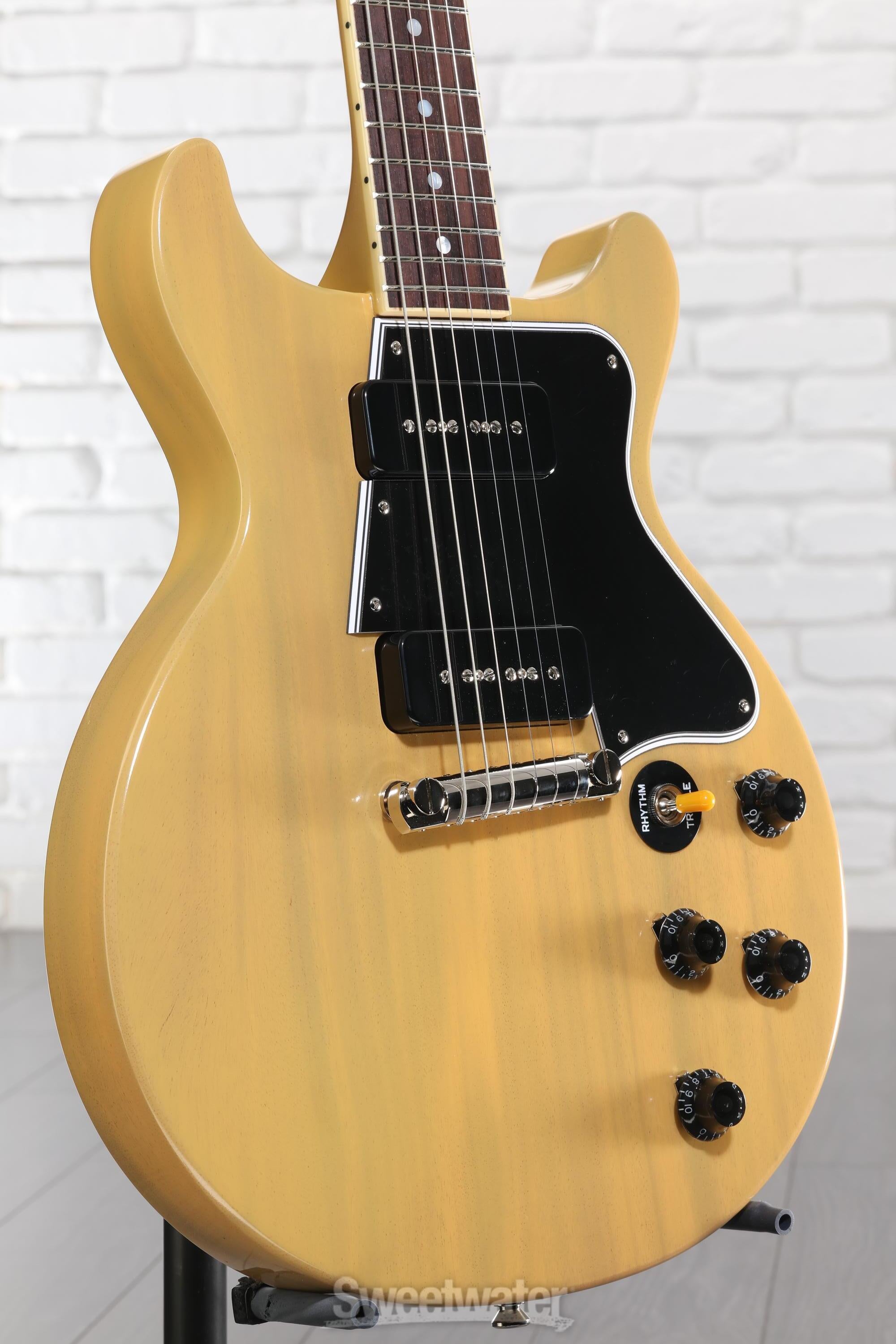 Photo of Epiphone Inspired by Gibson Custom 1960 Les Paul Special Double Cut Reissue Electric Guitar - TV Yellow