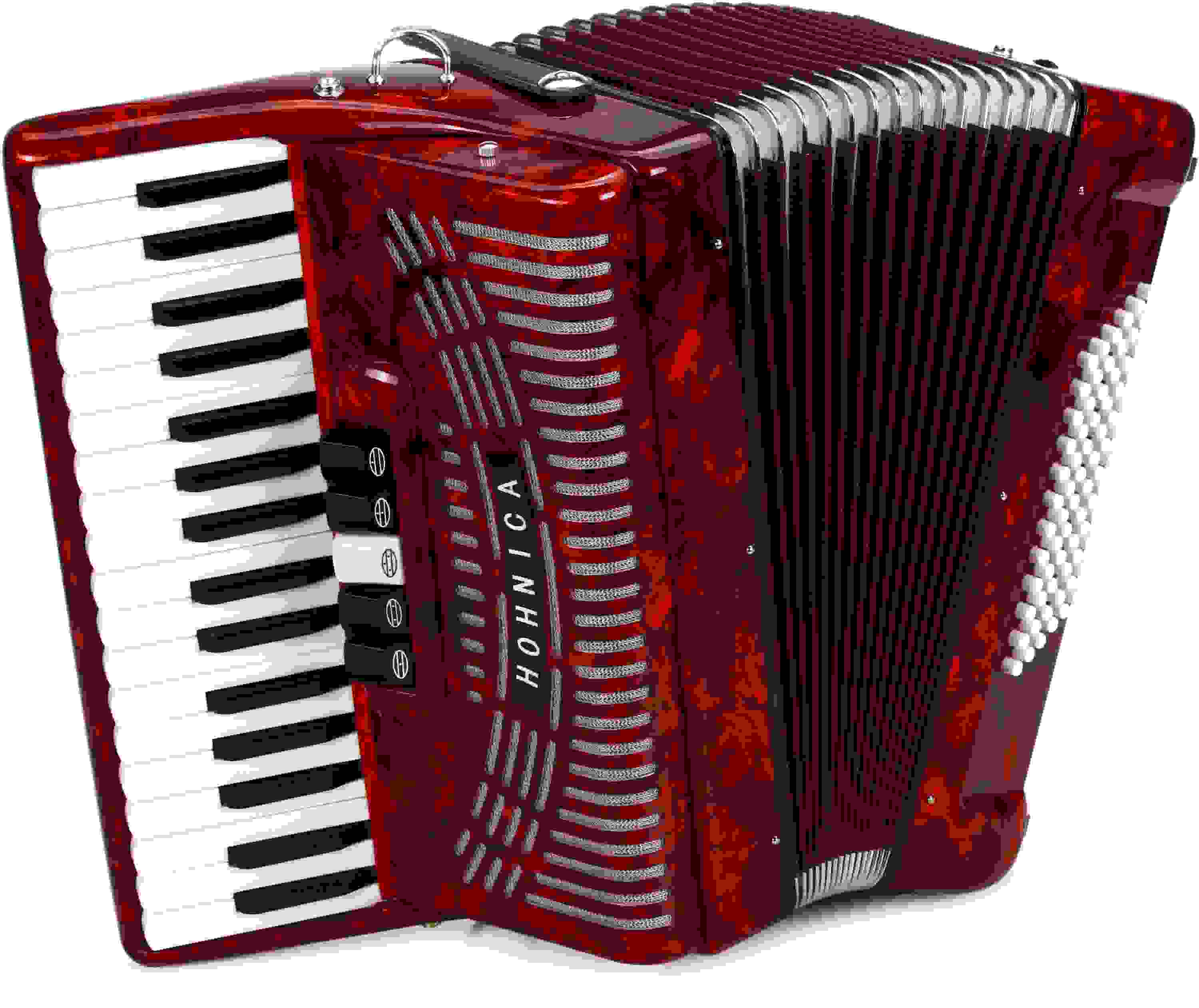 Hohner Hohnica 1305 72 Bass Piano Accordion - Pearl Red | Sweetwater