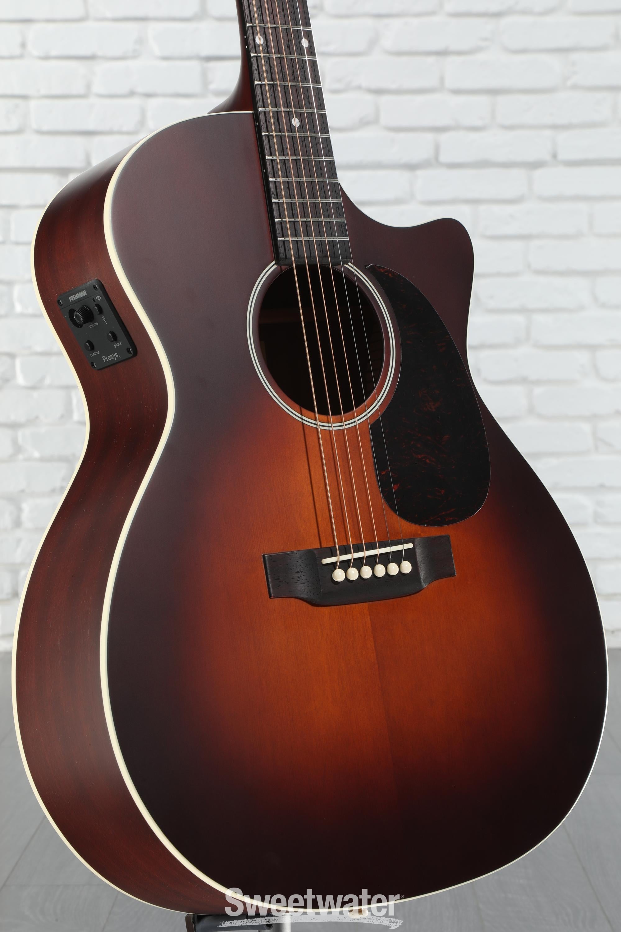 Recording King Road King Pro Grand Auditorium Cutaway Acoustic-electric Guitar - Transparent Brown Burst
