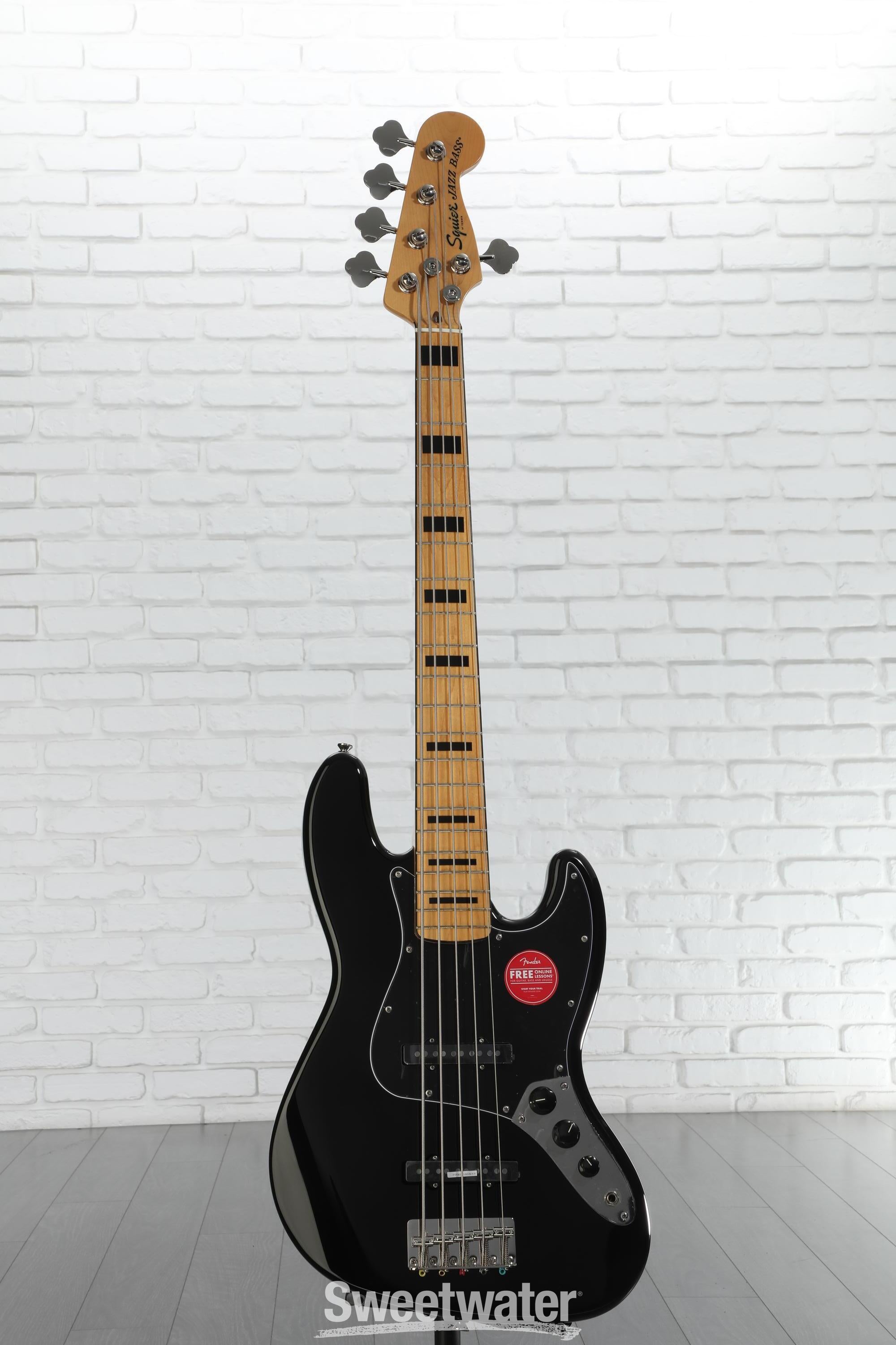Squier Classic Vibe '70s Jazz Bass V - Black with Maple