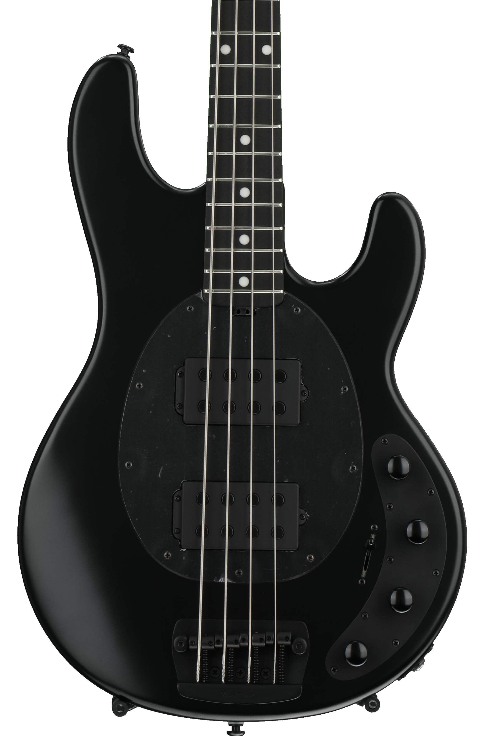 Ernie Ball Music Man StingRay 4HH, SLO Special - Stealth Black, Ebony  Fingerboard