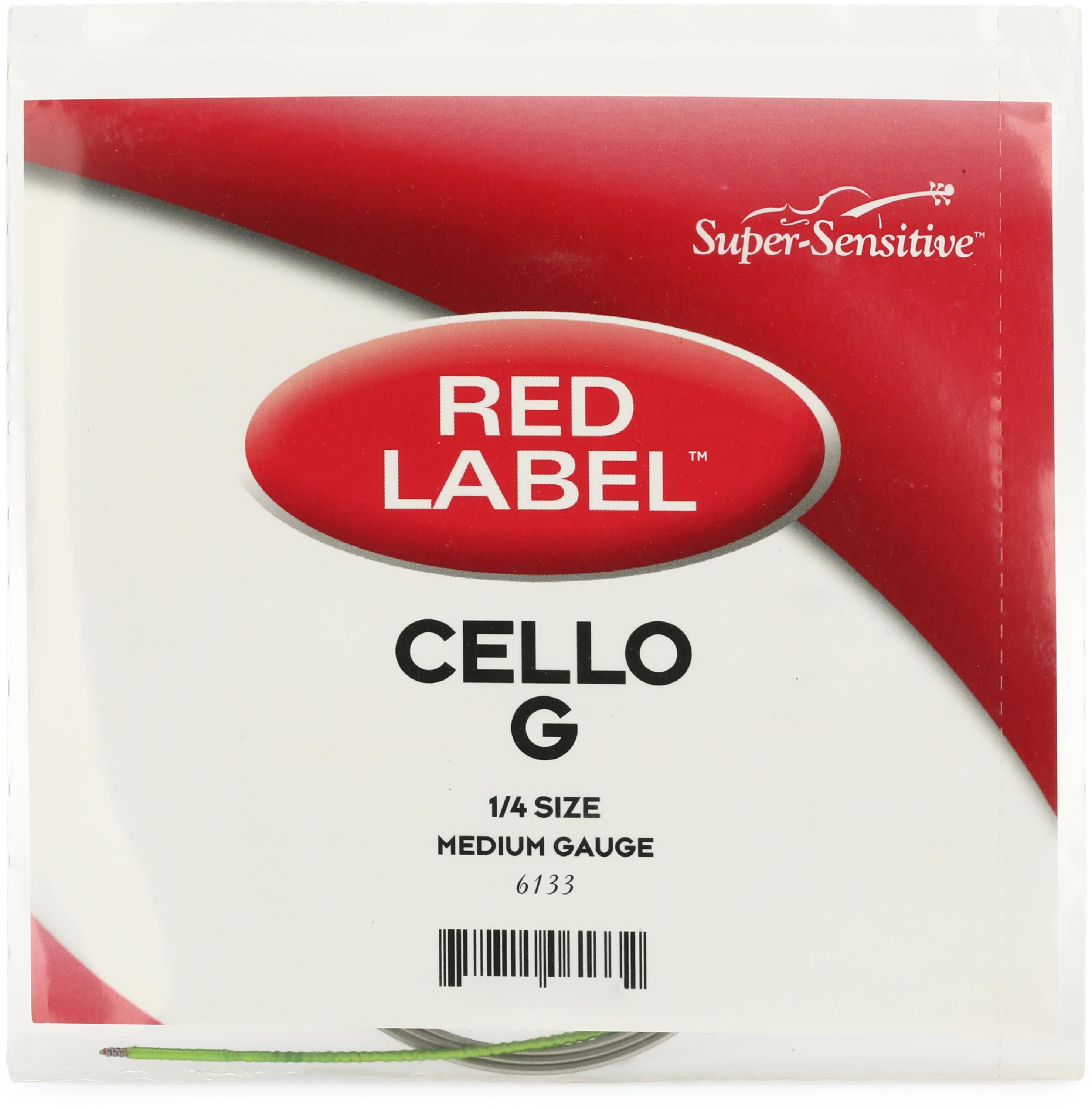 Photo of Super-Sensitive 6133 Red Label Cello G String - 1/4 Size