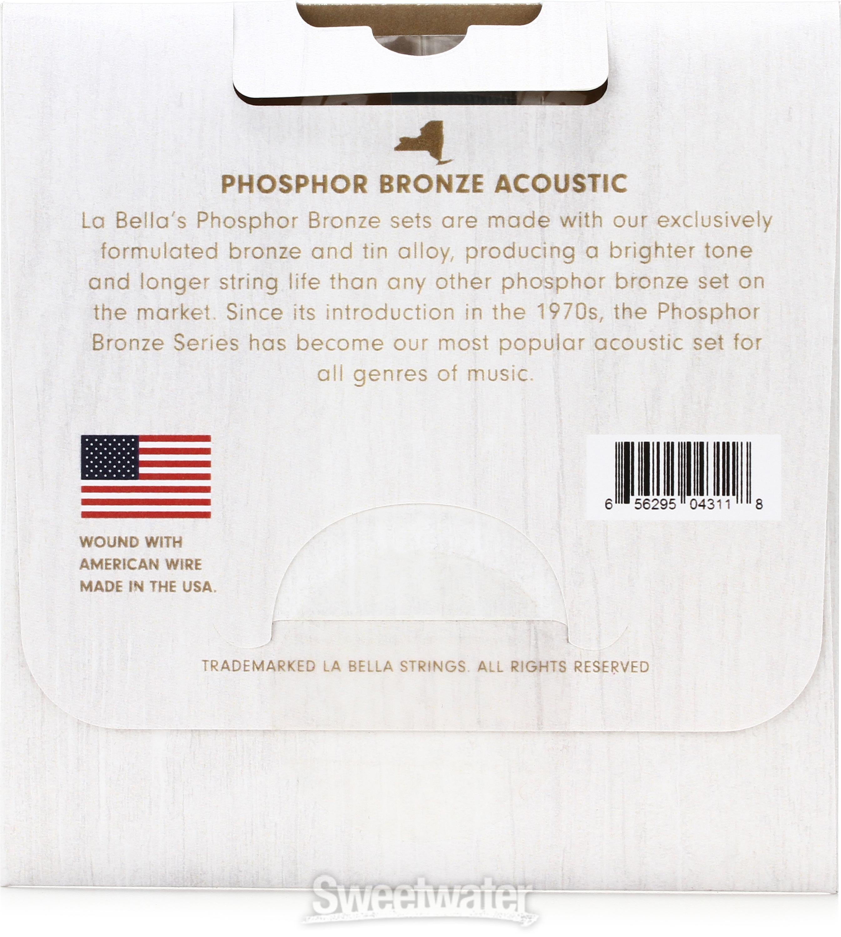 La Bella 7GPCL Phosphor Bronze Acoustic Guitar Strings - .011-.052 Custom  Light | Sweetwater