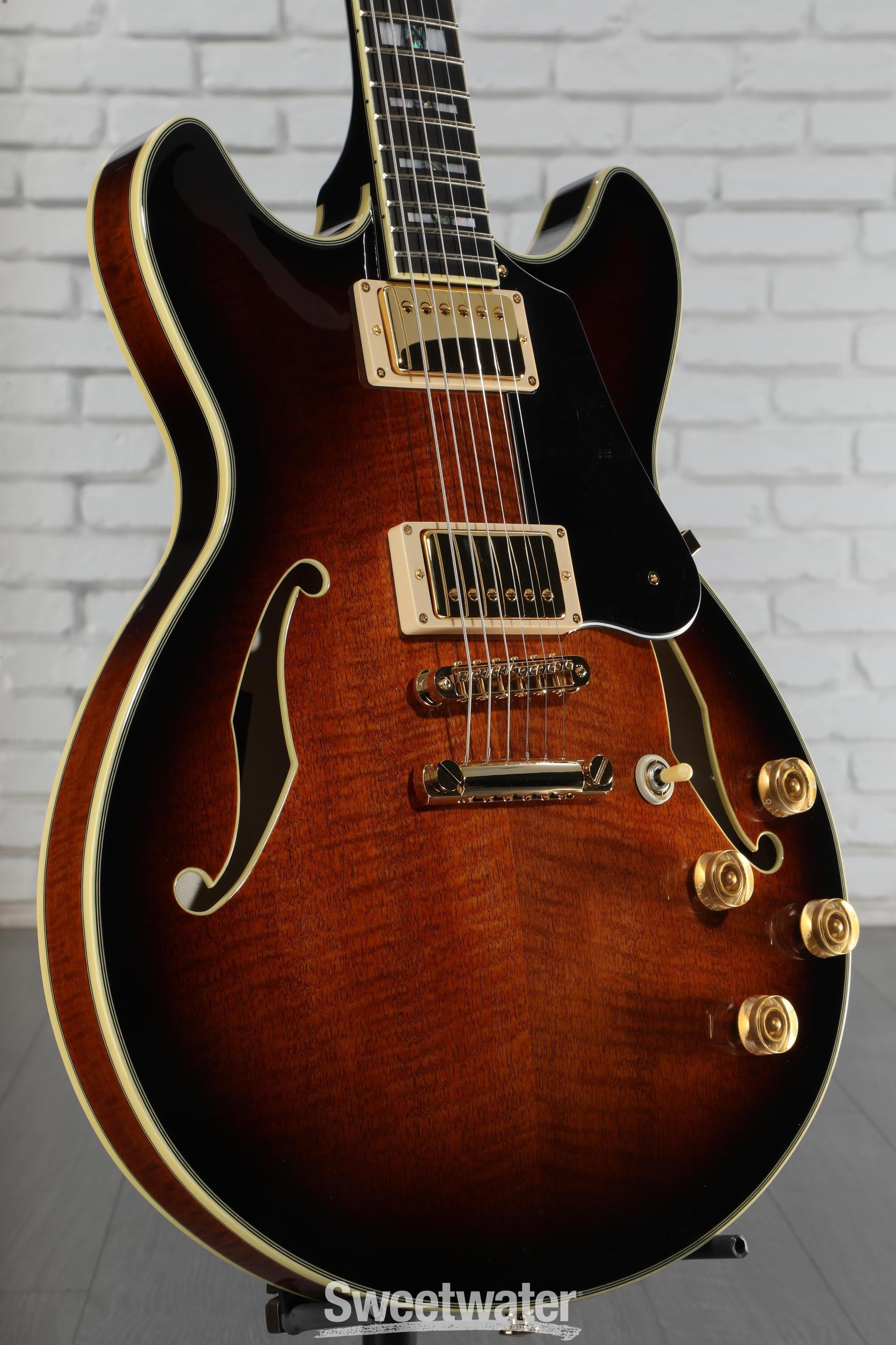 ギター Ibanez JSM100 John Scofield signature Ibanez John Scofield Signature JSM100 - Vintage Burst