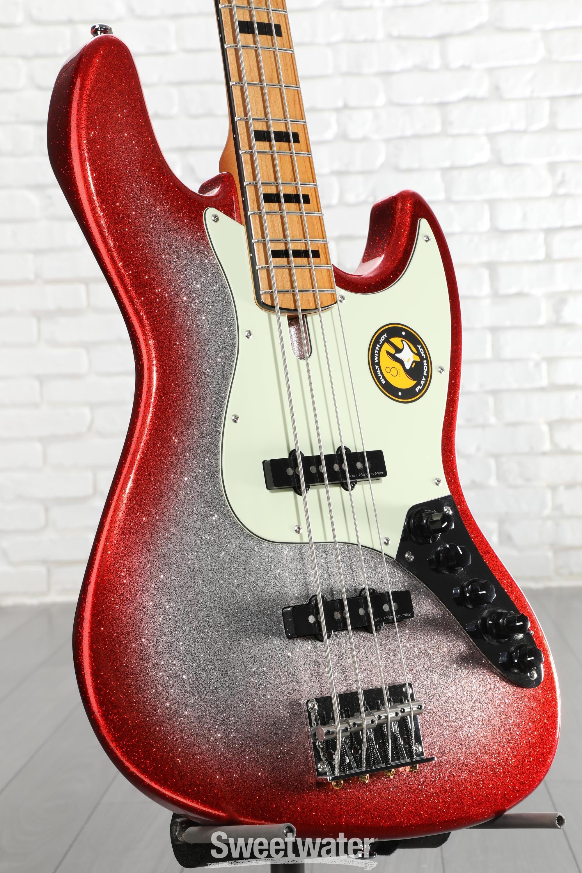 Photo of Sire Marcus Miller V7 2nd Generation Alder 4-string Electric Bass Guitar - Redburst Sparkle