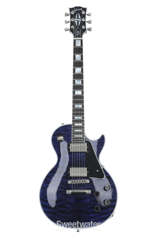 Gibson Custom Les Paul Custom AAA Quilt Top - Viper Blue Gloss, Sweetwater  Exclusive