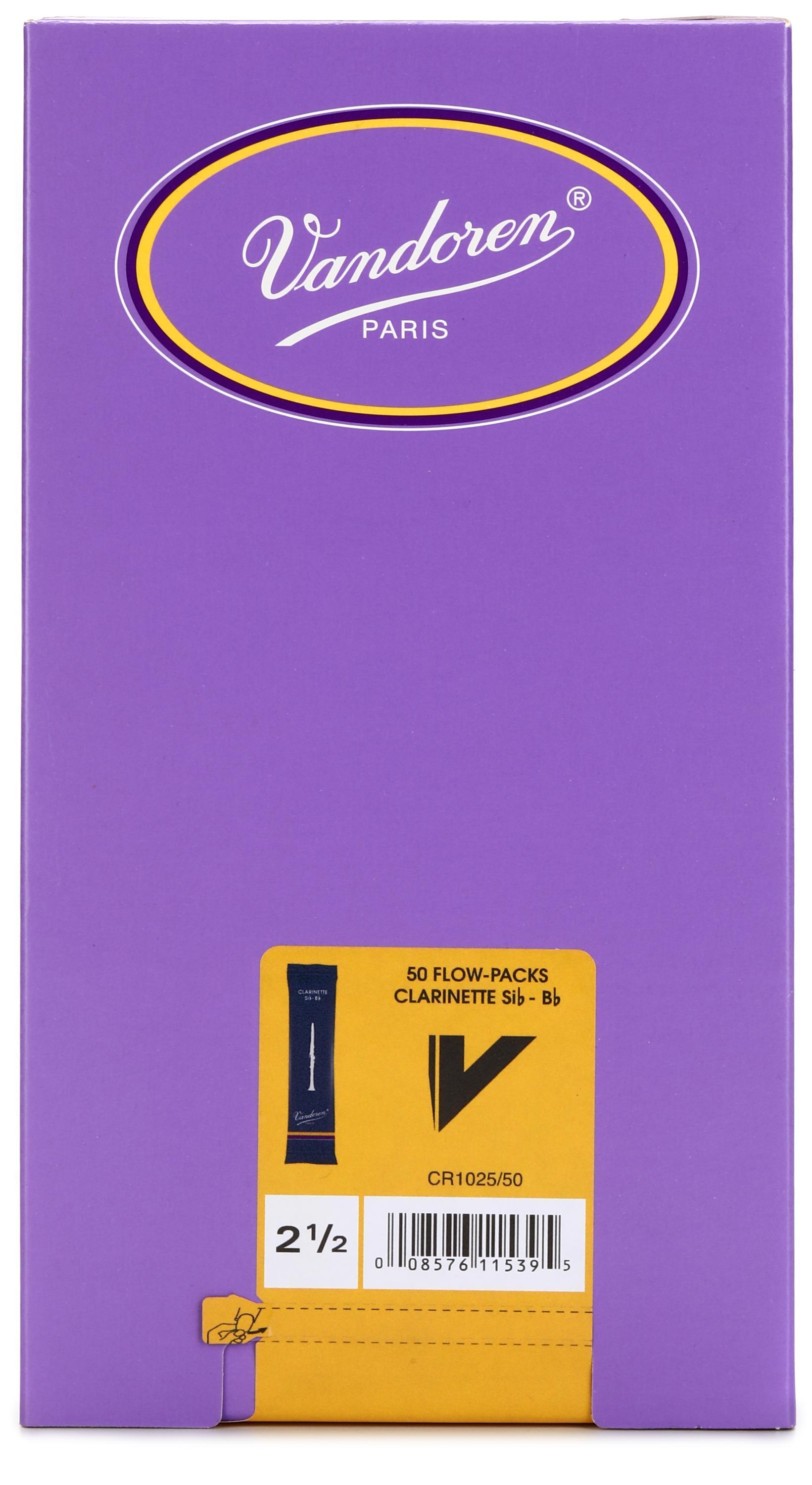 Vandoren Traditonal Bb Reeds 2.5 (50pack) Sweetwater