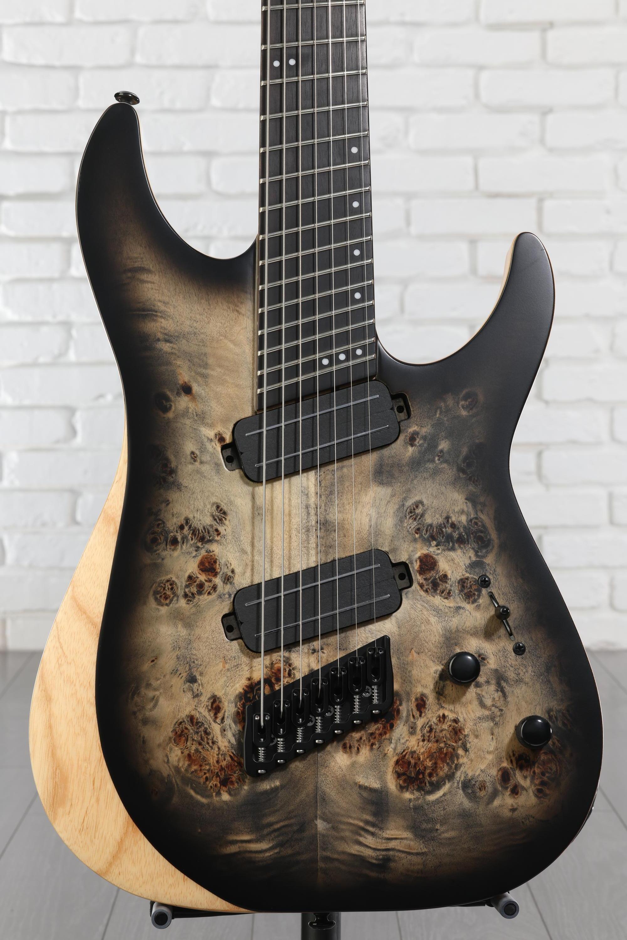 Schecter Reaper-7 Multiscale - Satin Charcoal Burst | Sweetwater