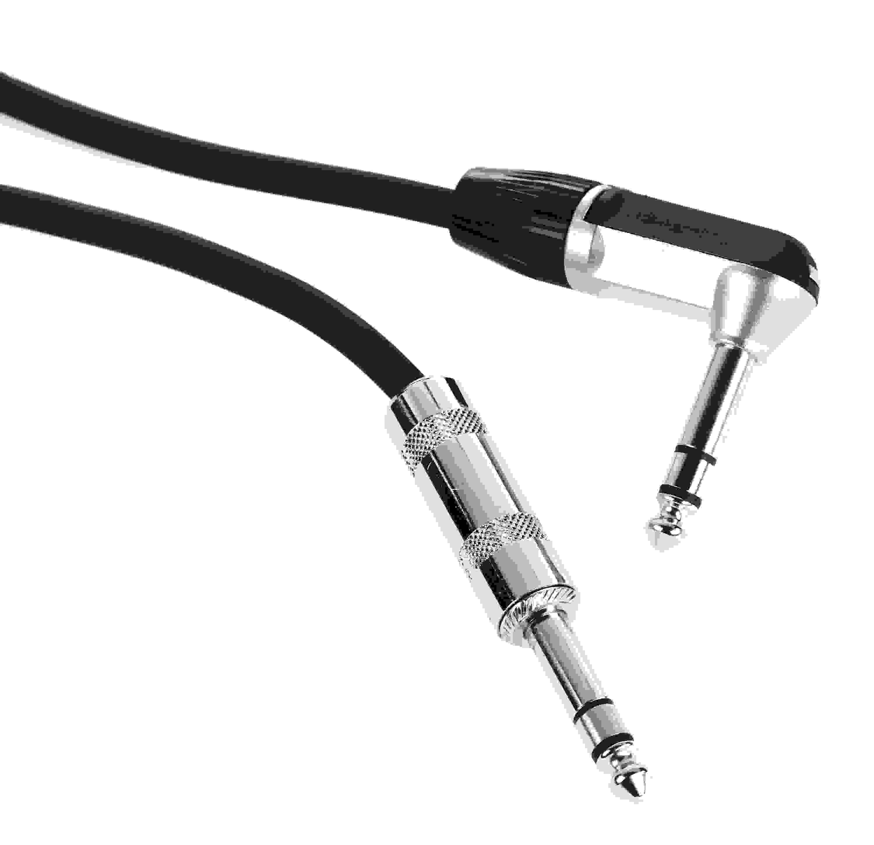 Pro Co BPBQBQL-10 Excellines Balanced Patch Cable - 1/4-inch TRS Male to Right Angle 1/4-inch Male - 10 foot