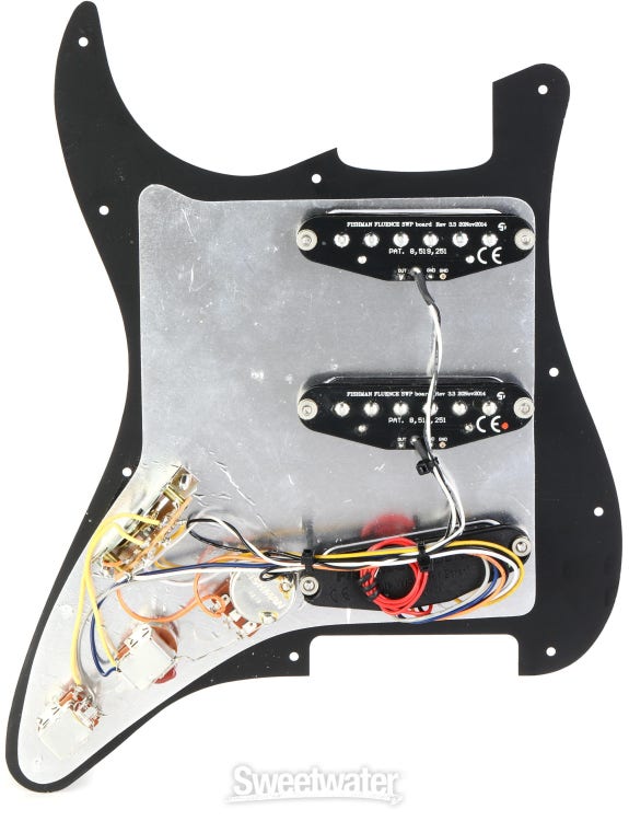 Custom Gilmour Black Strat Inspired Loaded Pickguard Assembly Package