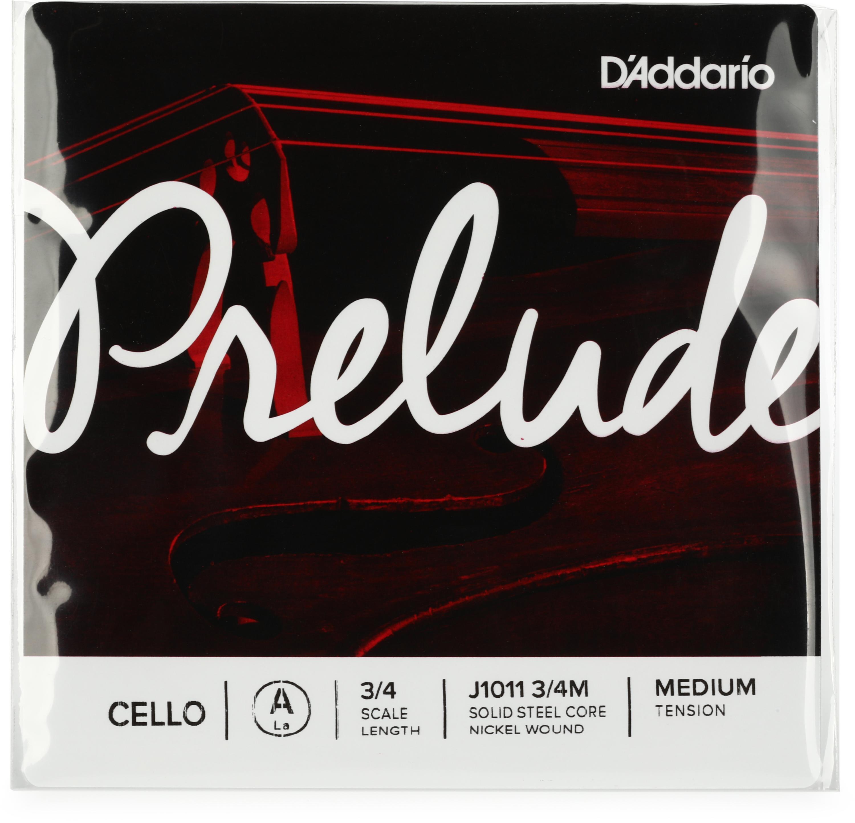 Bundled Item: D'Addario J1011 Prelude Cello A String - 3/4 Size Medium Tension