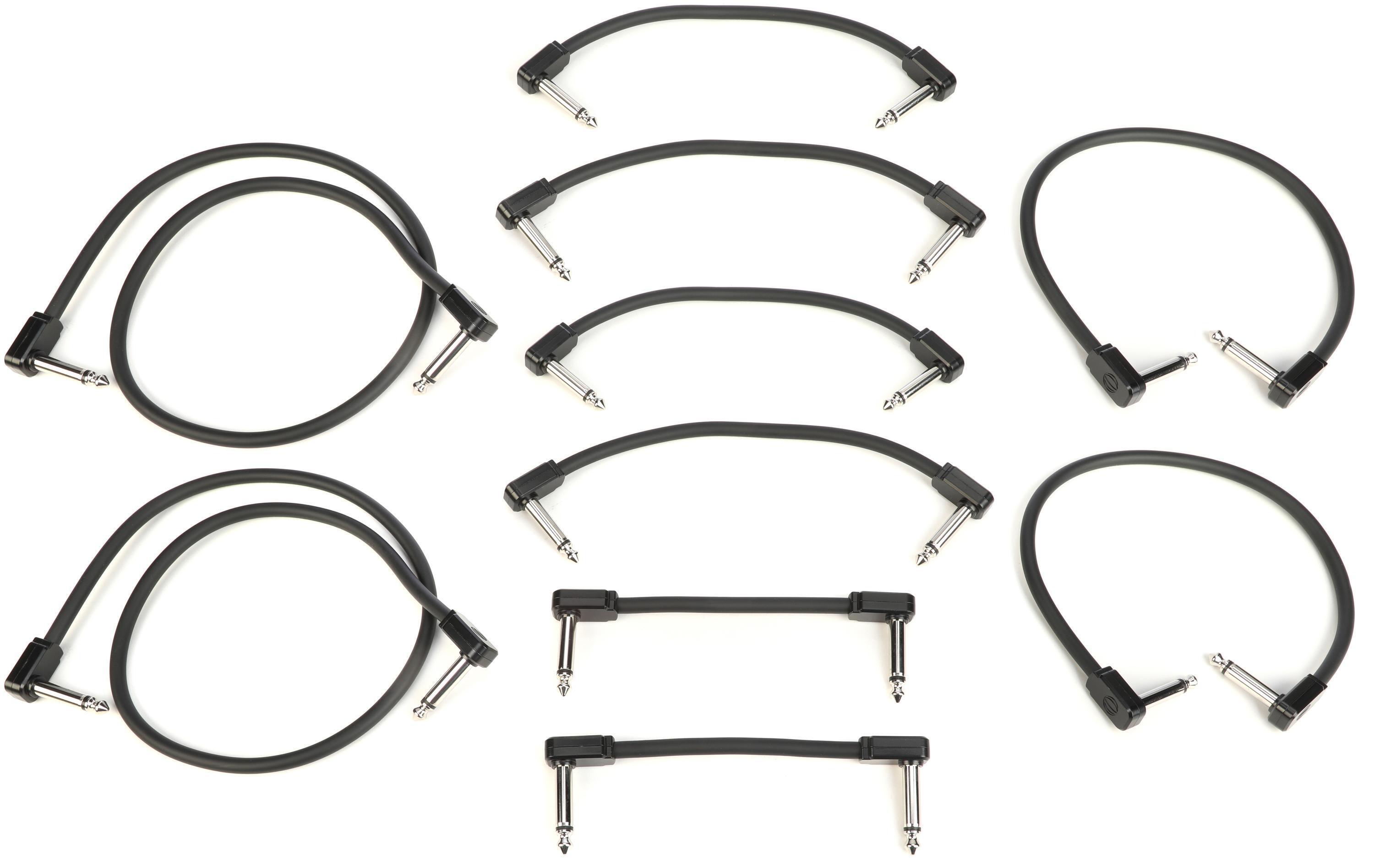 Photo of Ernie Ball Flex Patch Cables Pedalboard Pack - Black