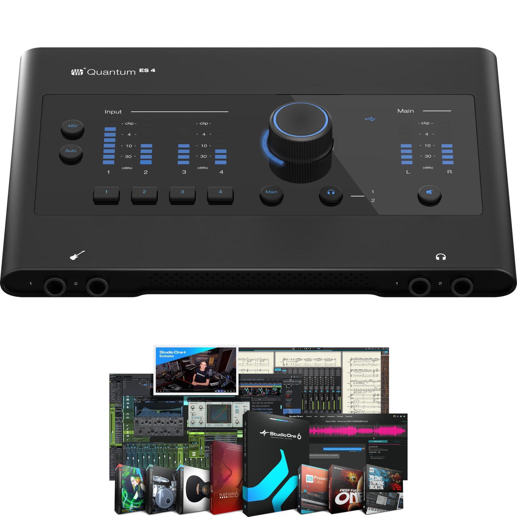 PreSonus Quantum ES 4 USBC Audio Interface Studio One Professional