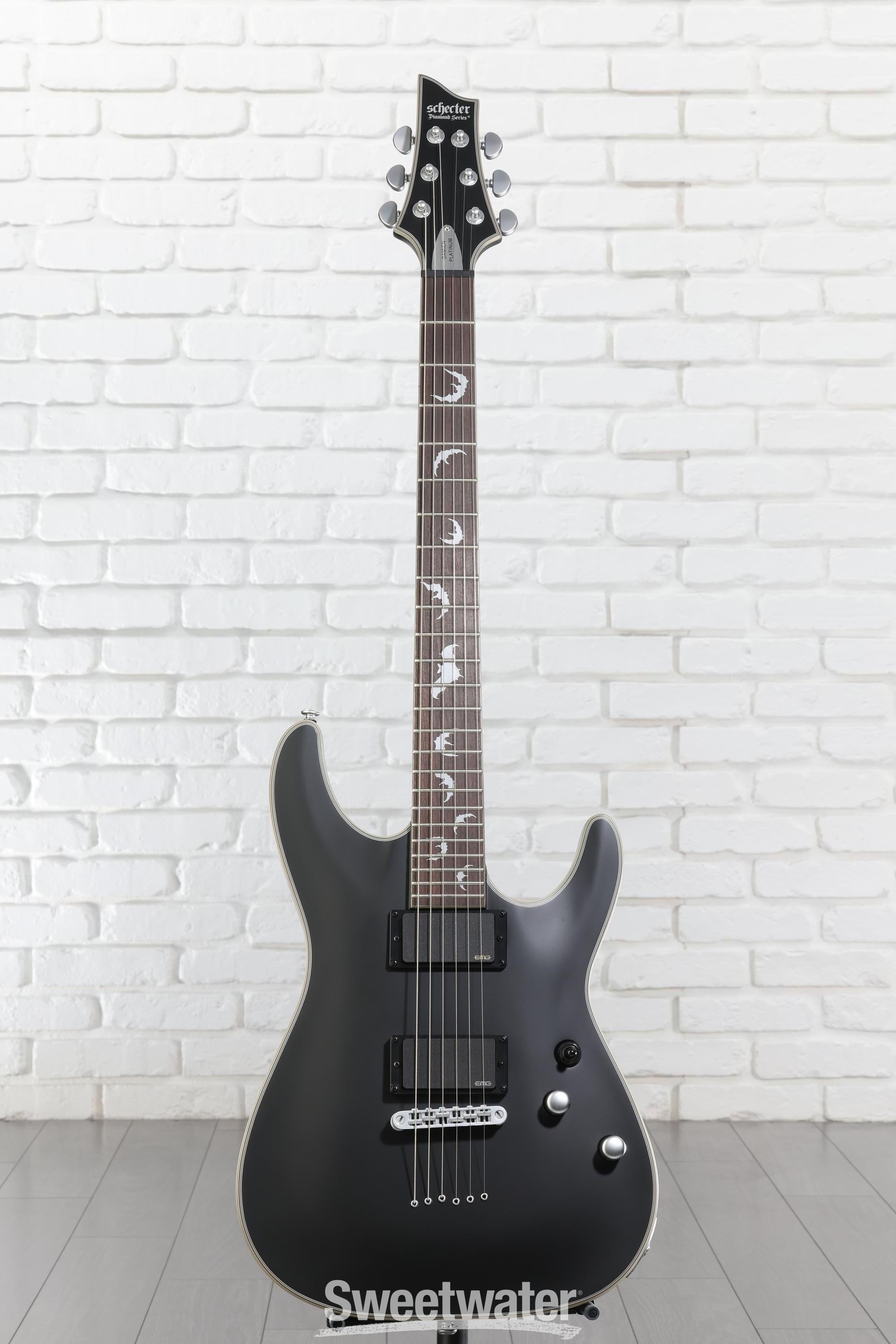 Schecter Damien Platinum 6 Electric Guitar - Satin Black | Sweetwater