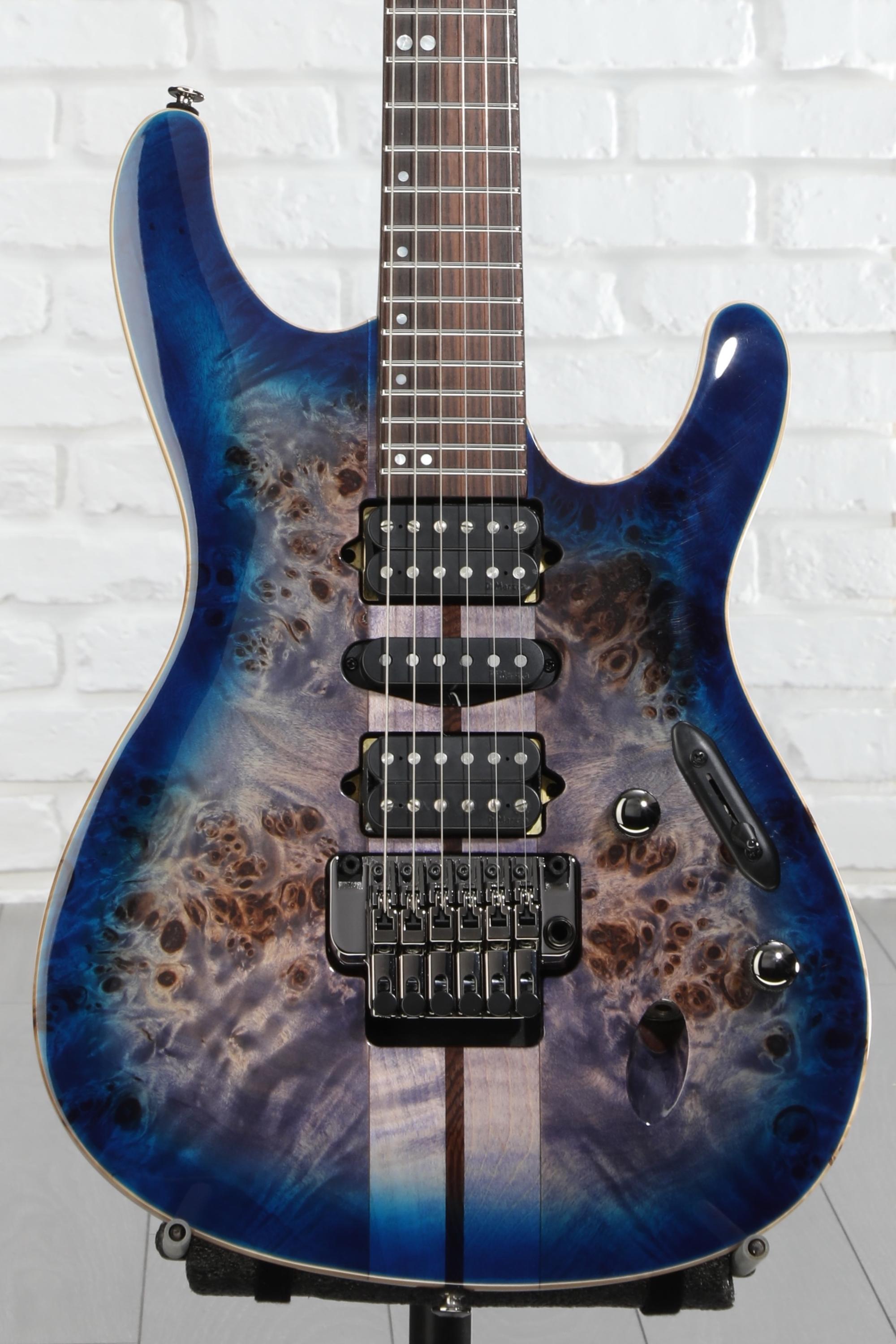 Ibanez Premium S1070PBZ Electric Guitar - Cerulean Blue Burst