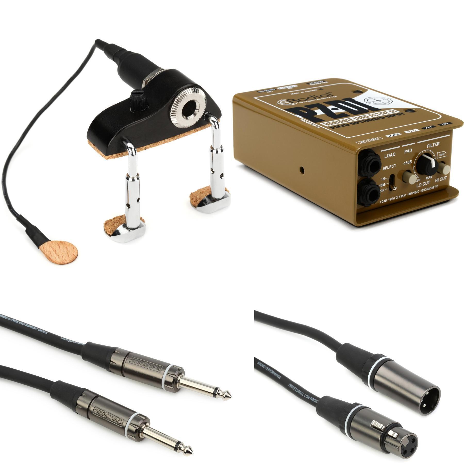 Photo of KNA VV-3V Portable Piezo Violin/Viola Pickup With Radial Direct Box