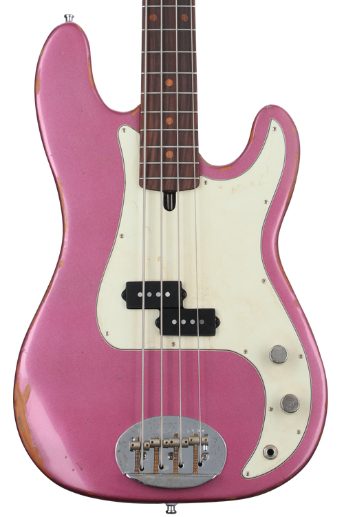 Lakland USA Classic 44-64 Aged Bass Guitar - Burgundy Mist - Sweetwater  Exclusive