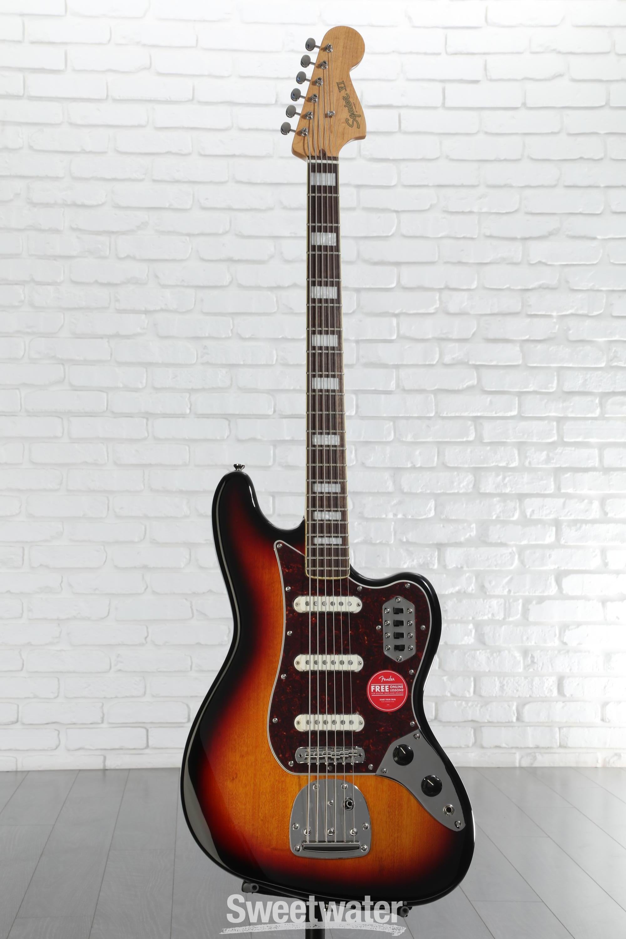 ギター Squier by Fender Classic Vibe Bass Vi Squier Classic Vibe Bass VI Guitar - 3-tone Sunburst
