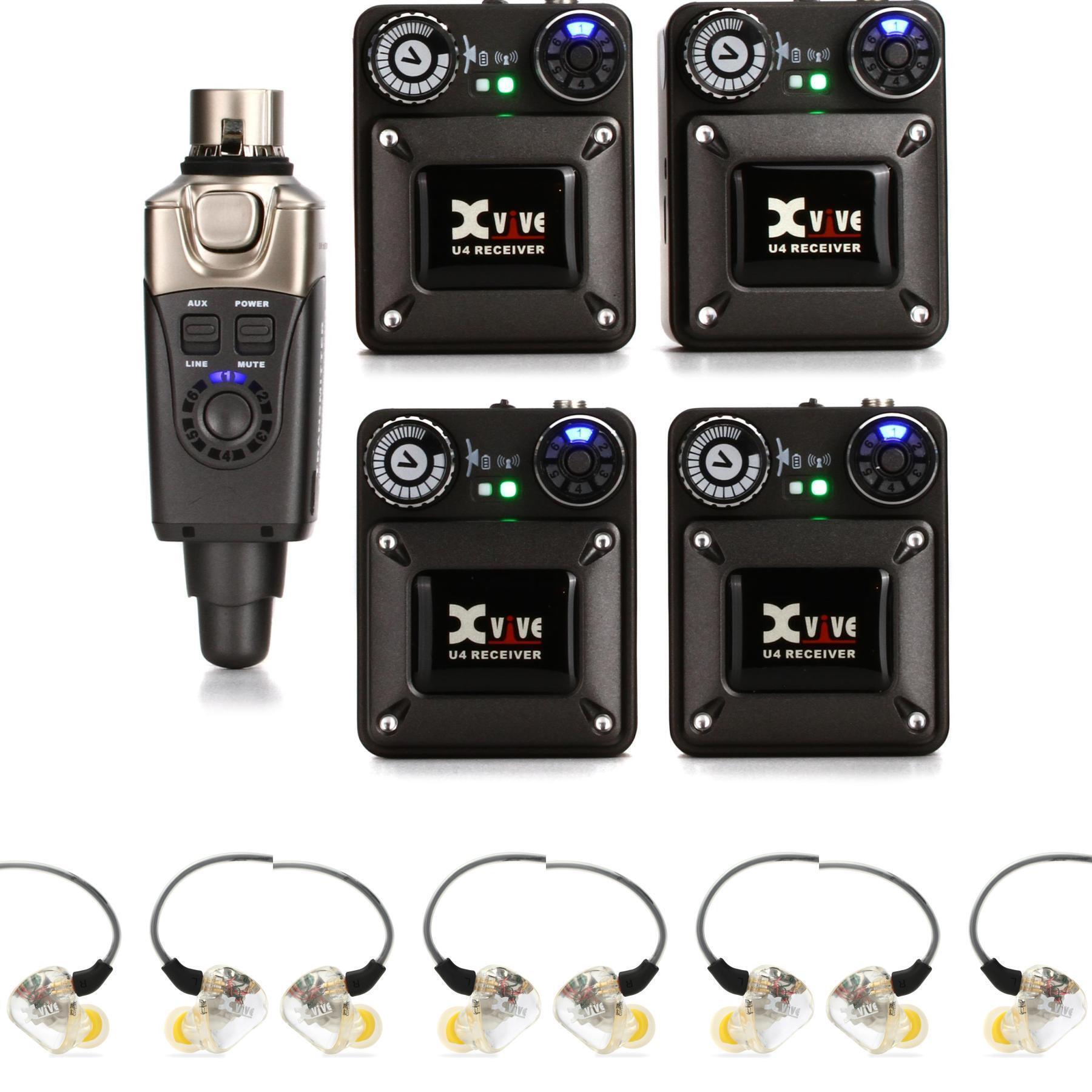 Xvive U4R4 Wireless In-Ear Monitoring System With Receivers