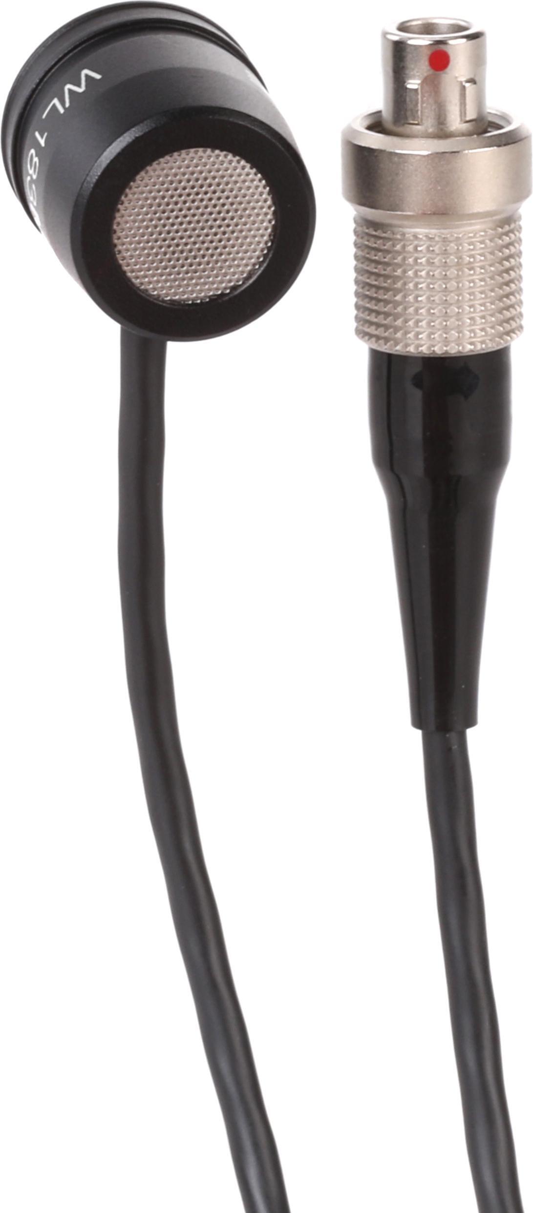 Photo of Shure WL183m Omnidirectional Lavalier Microphone with LEMO Connector - Black
