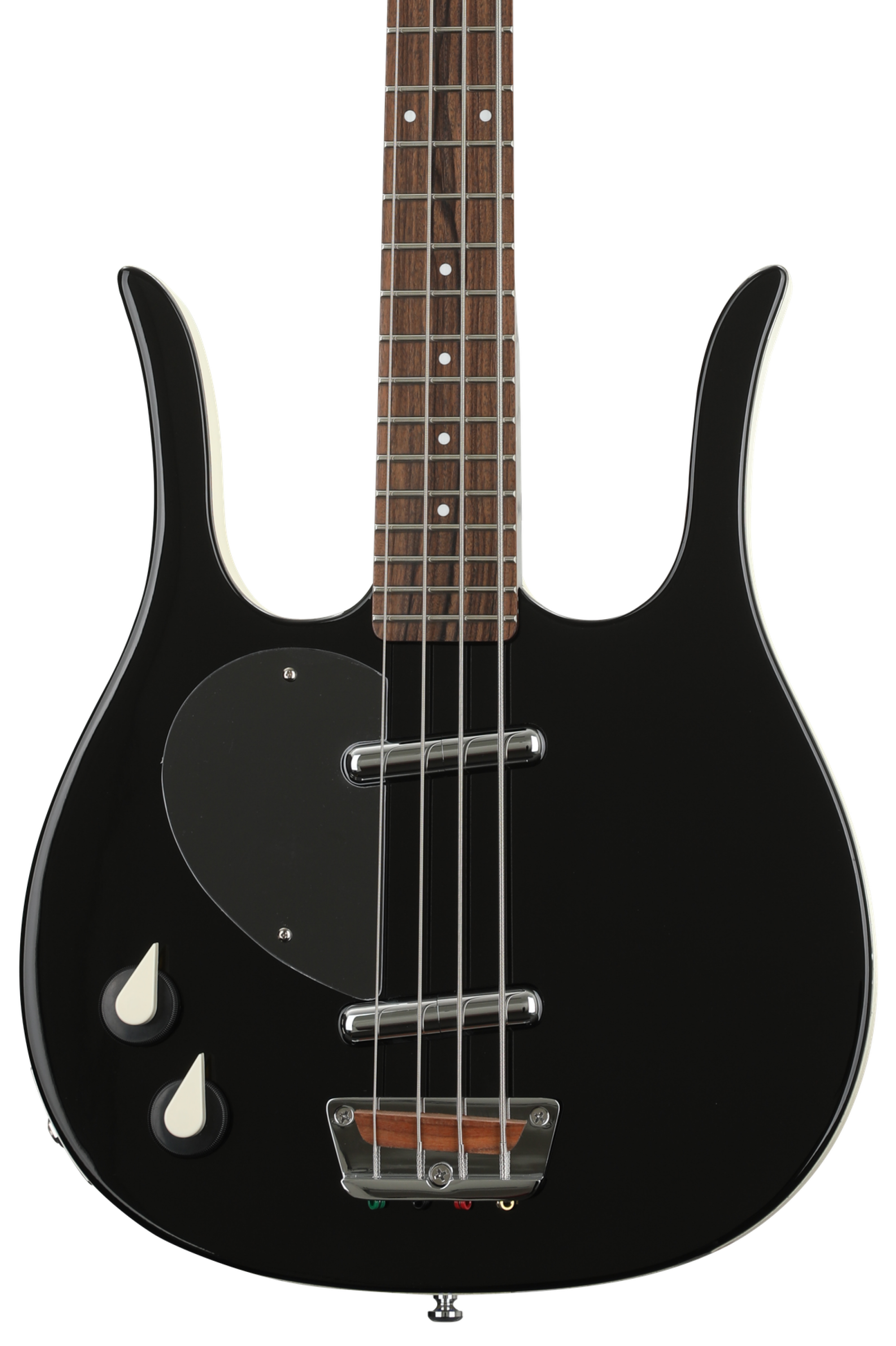 Danelectro Longhorn Left handed Bass Guitar Black Sweetwater
