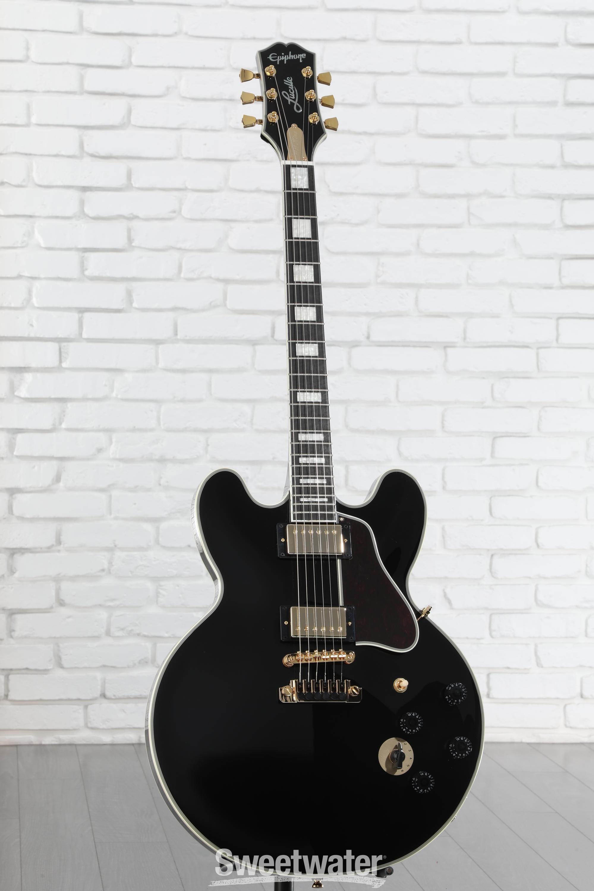 Epiphone B.B. King Lucille セミアコースティックギター Amazon.com: Epiphone BB King Lucille Guitar Ebony with Epi