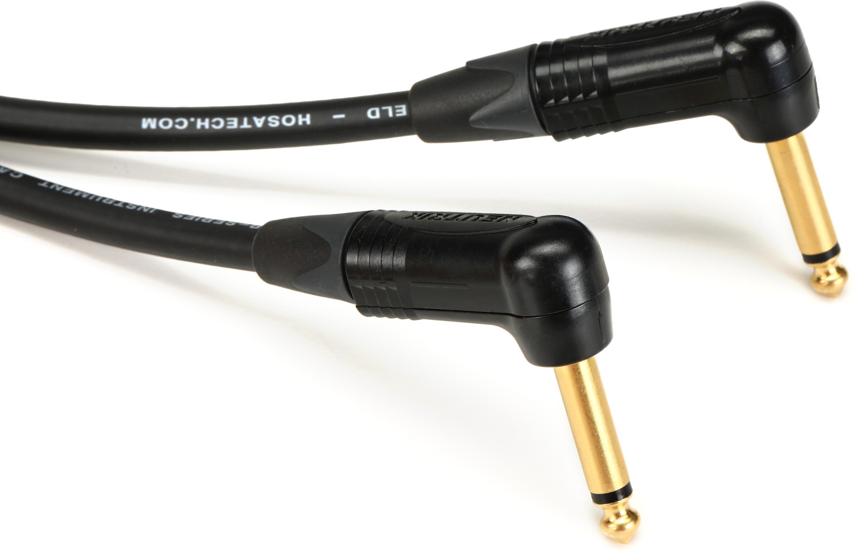 Photo of Hosa CGK-001RR Right-angle to Right-angle Edge Guitar Pedalboard Patch Cable - 12 inch