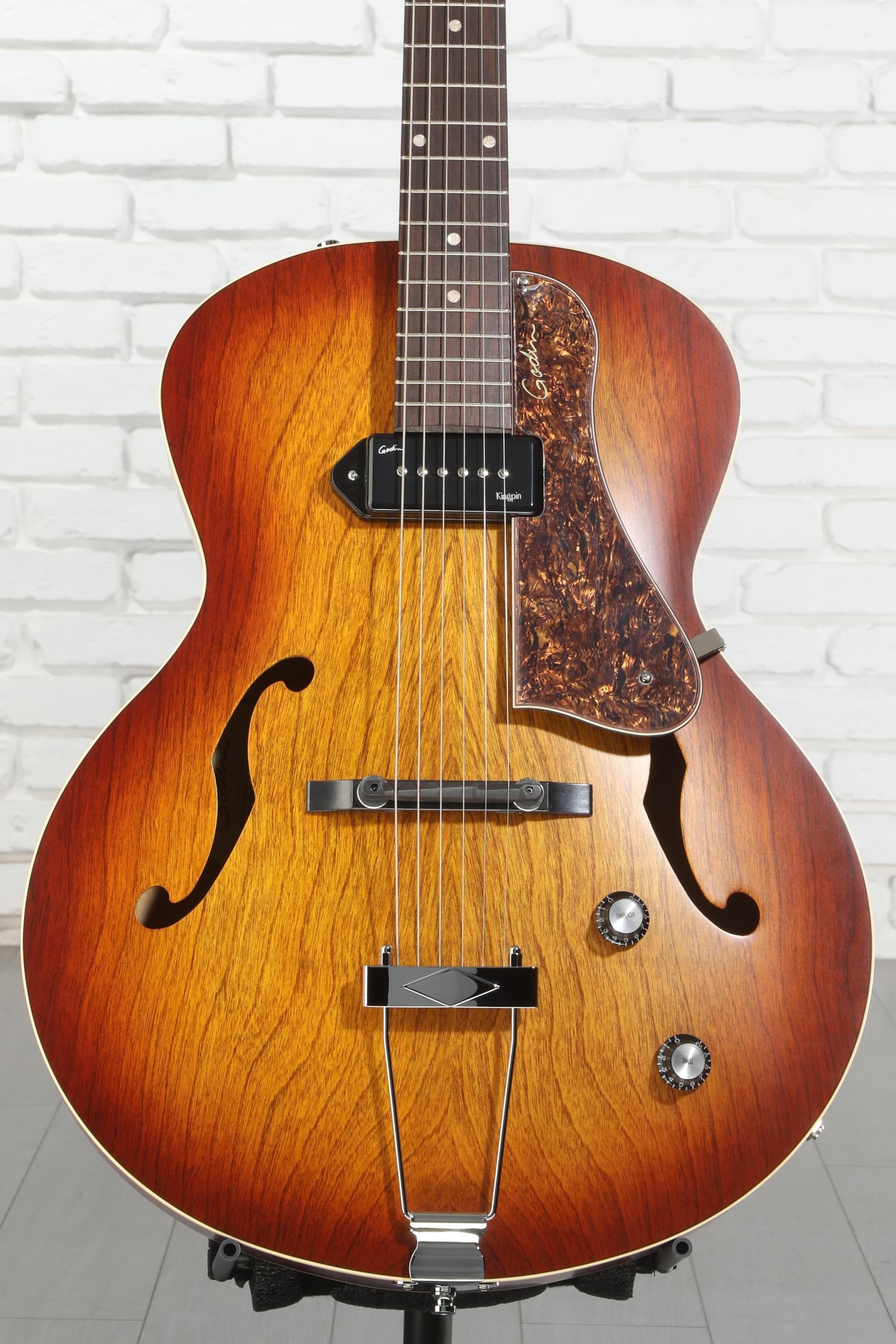 Godin 5th Avenue Kingpin Hollowbody Electric Guitar - Cognac Burst